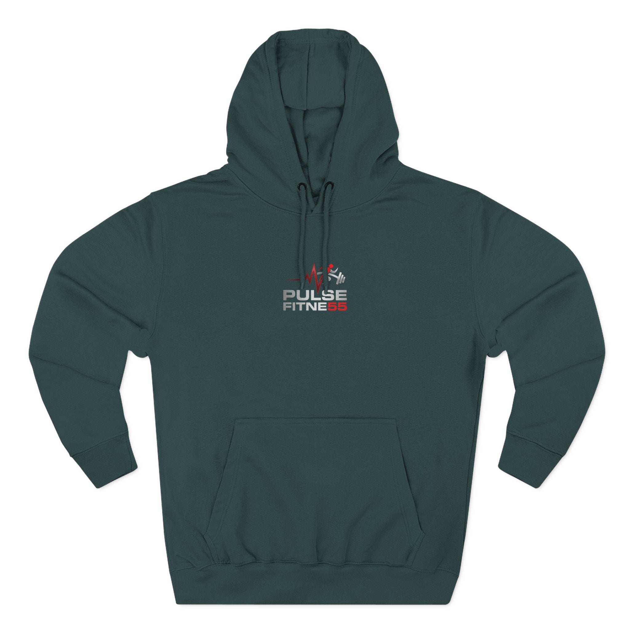 Fitness Pulse Hoodie — 'Pulse Fitness 55' Motivational Gym Sweatshirt