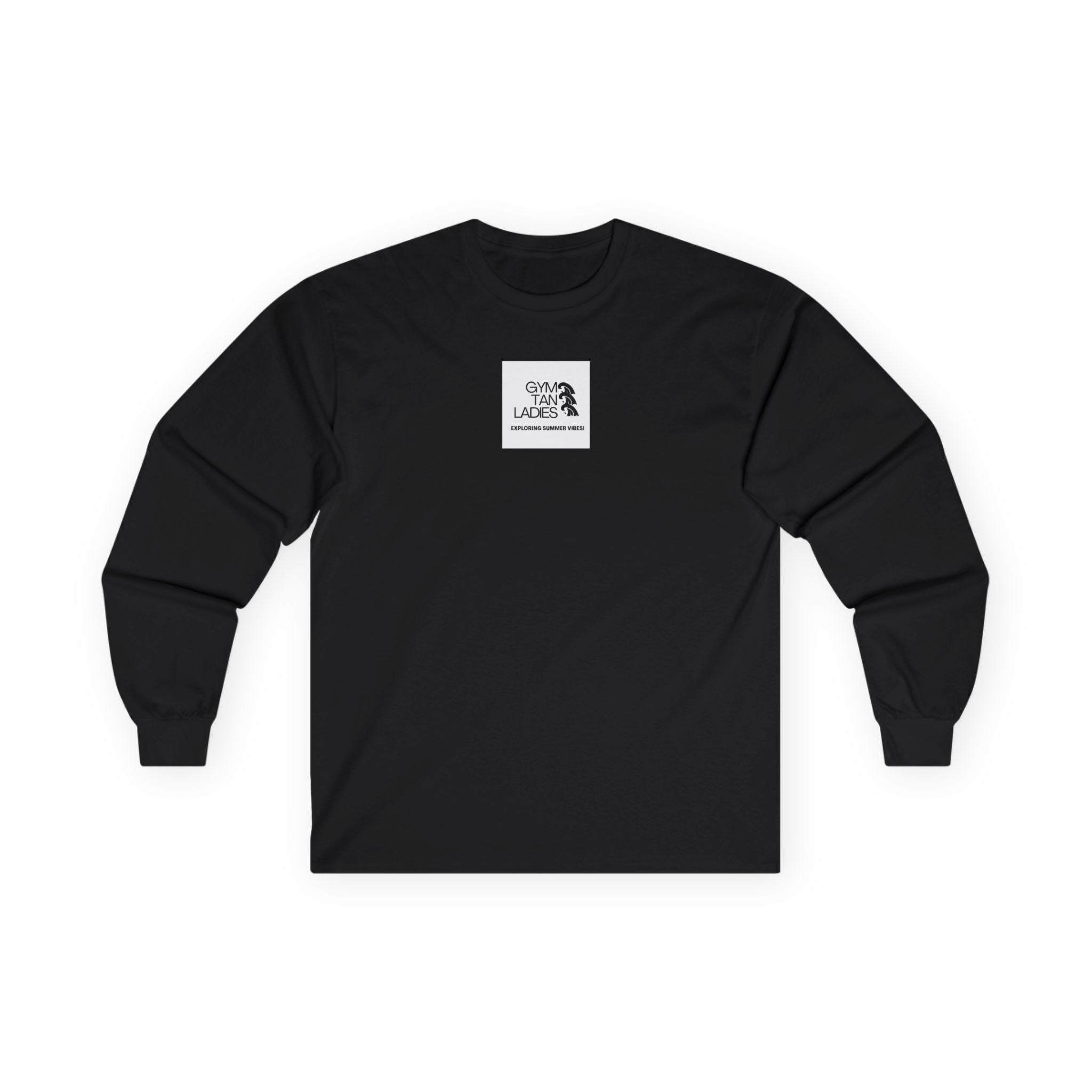 Mens Gym Tan logo Long Sleeve Tee