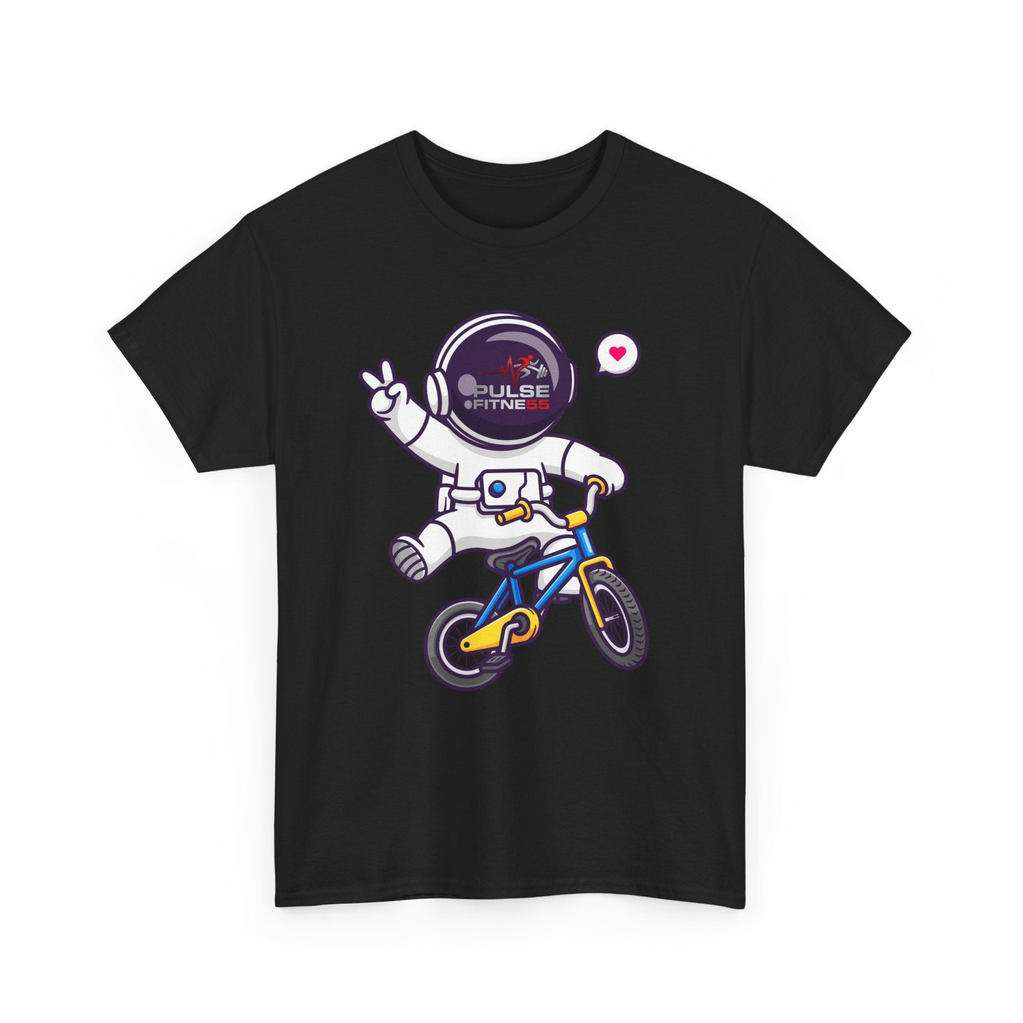 Pulse Fitne55 graphic heavy Cotton Tee - astronaut bike