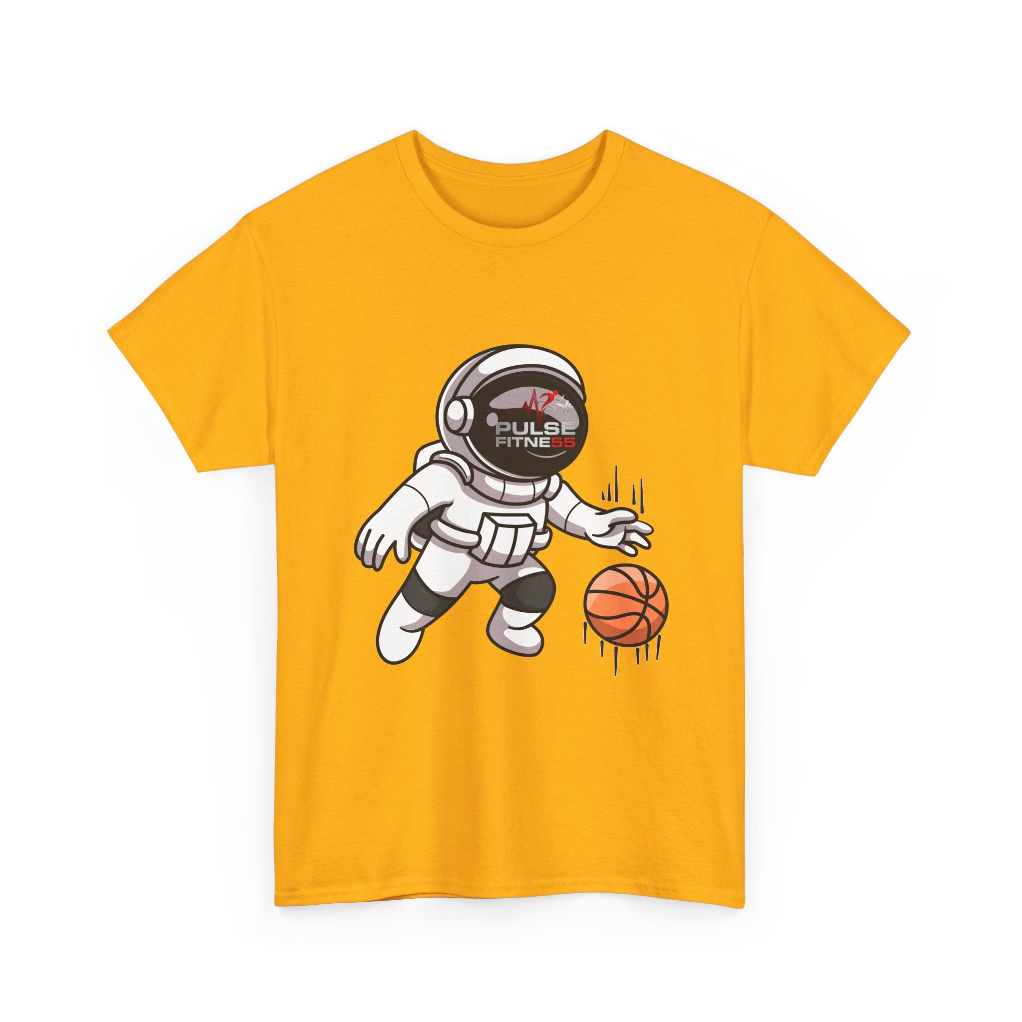 Pulse Fitne55 graphic heavy Cotton Tee - astronaut basketball