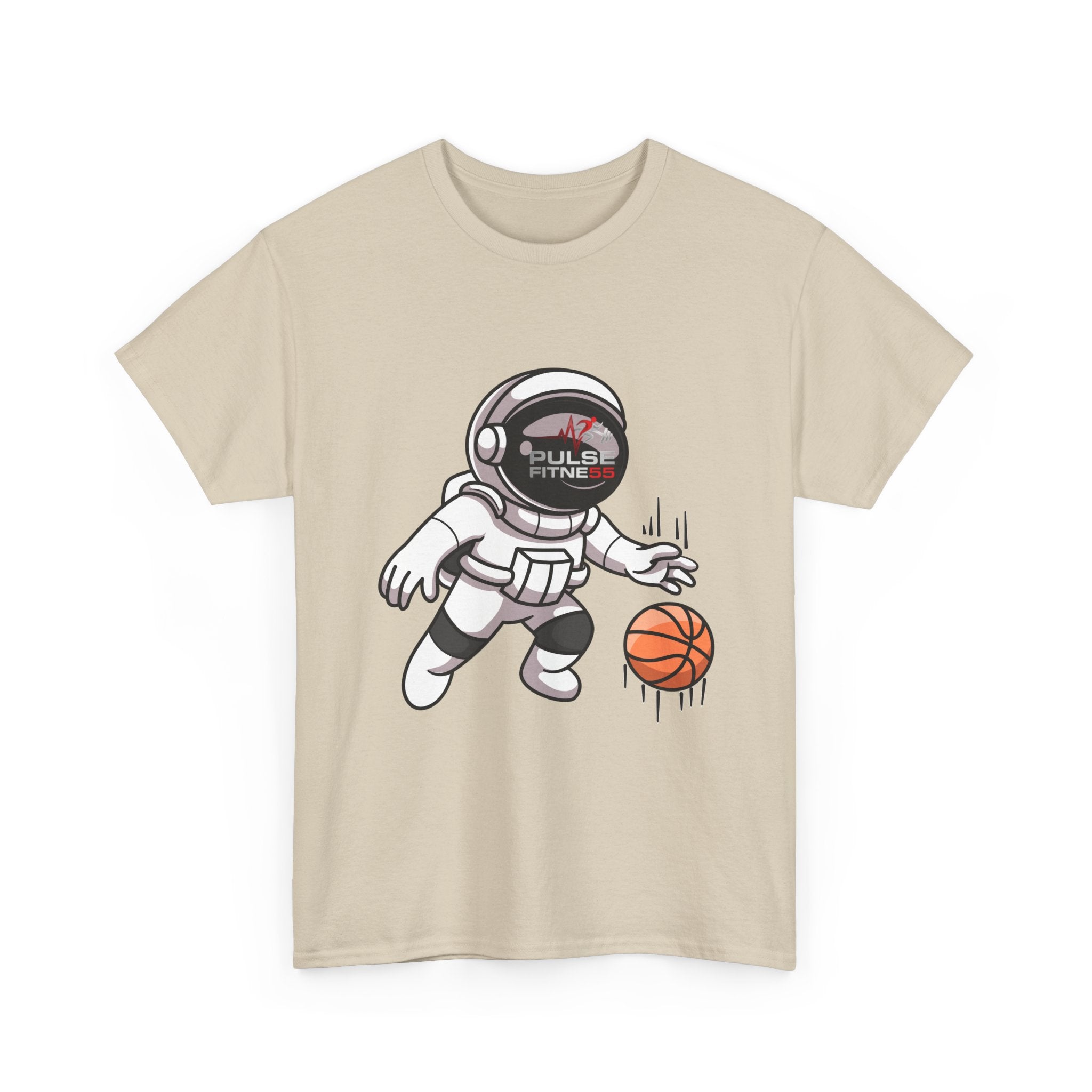 Pulse Fitne55 graphic heavy Cotton Tee - astronaut basketball