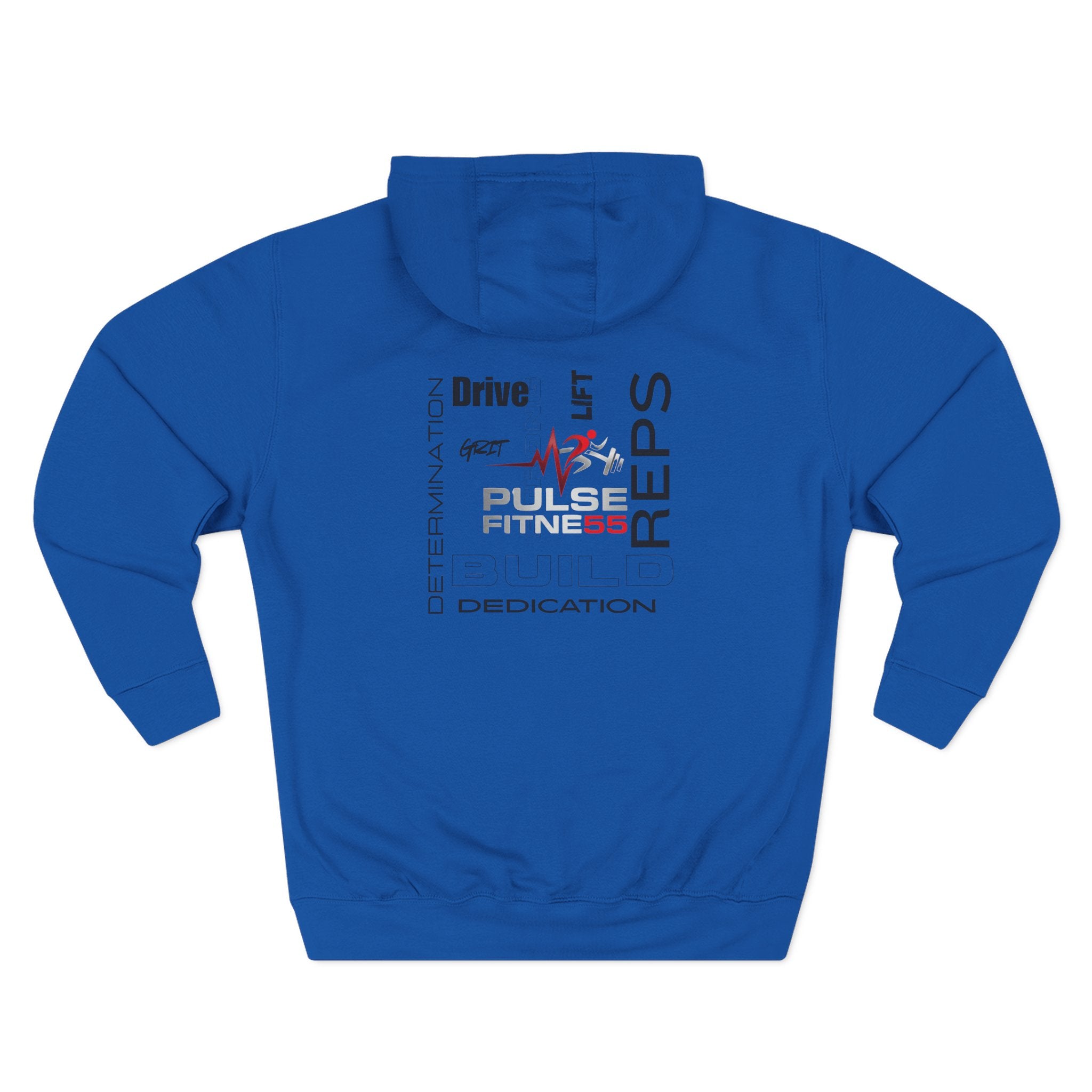Fitness Pulse Hoodie — 'Pulse Fitness 55' Motivational Gym Sweatshirt