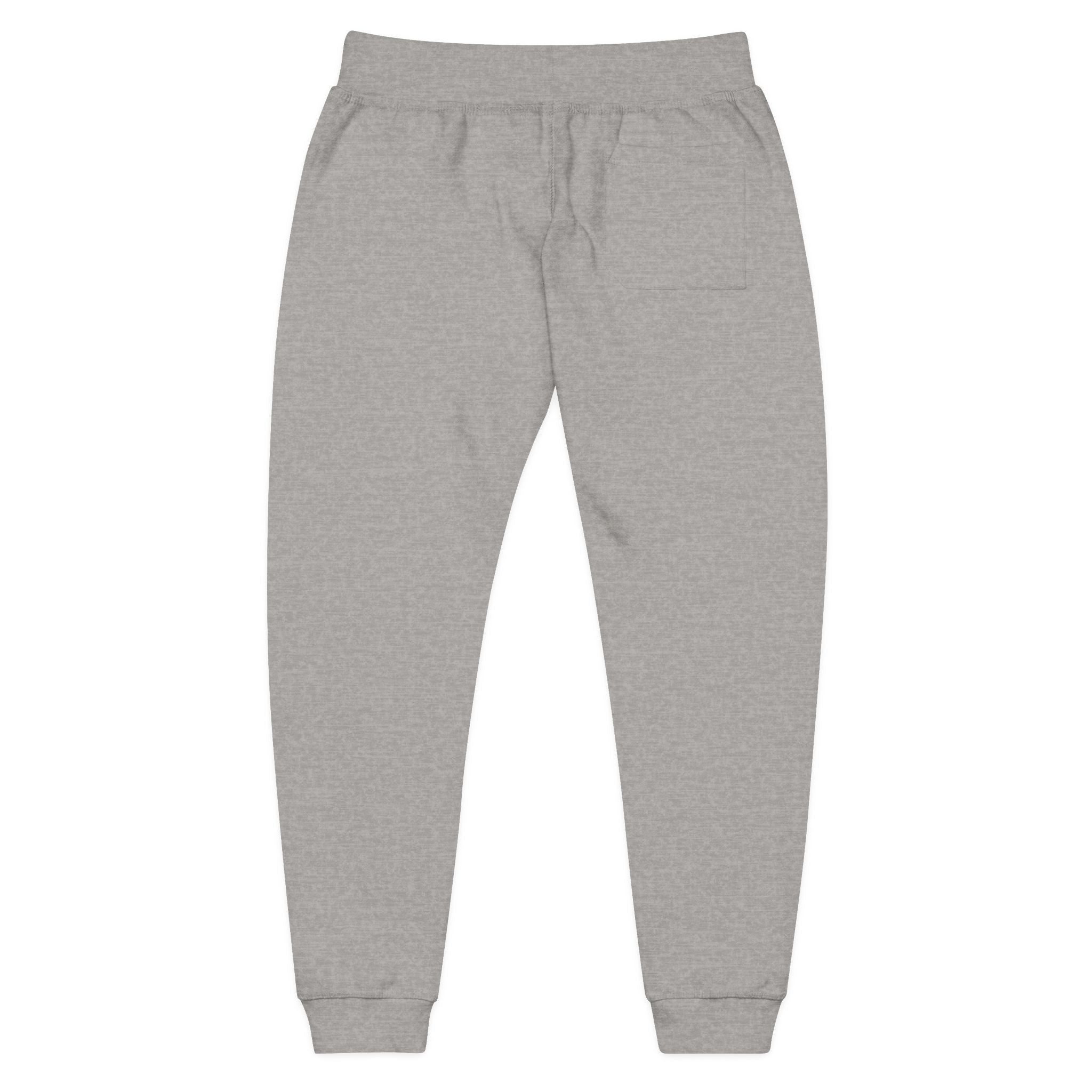 Embroidered Minimalist White Fleece Sweatpants — Cozy Everyday Joggers