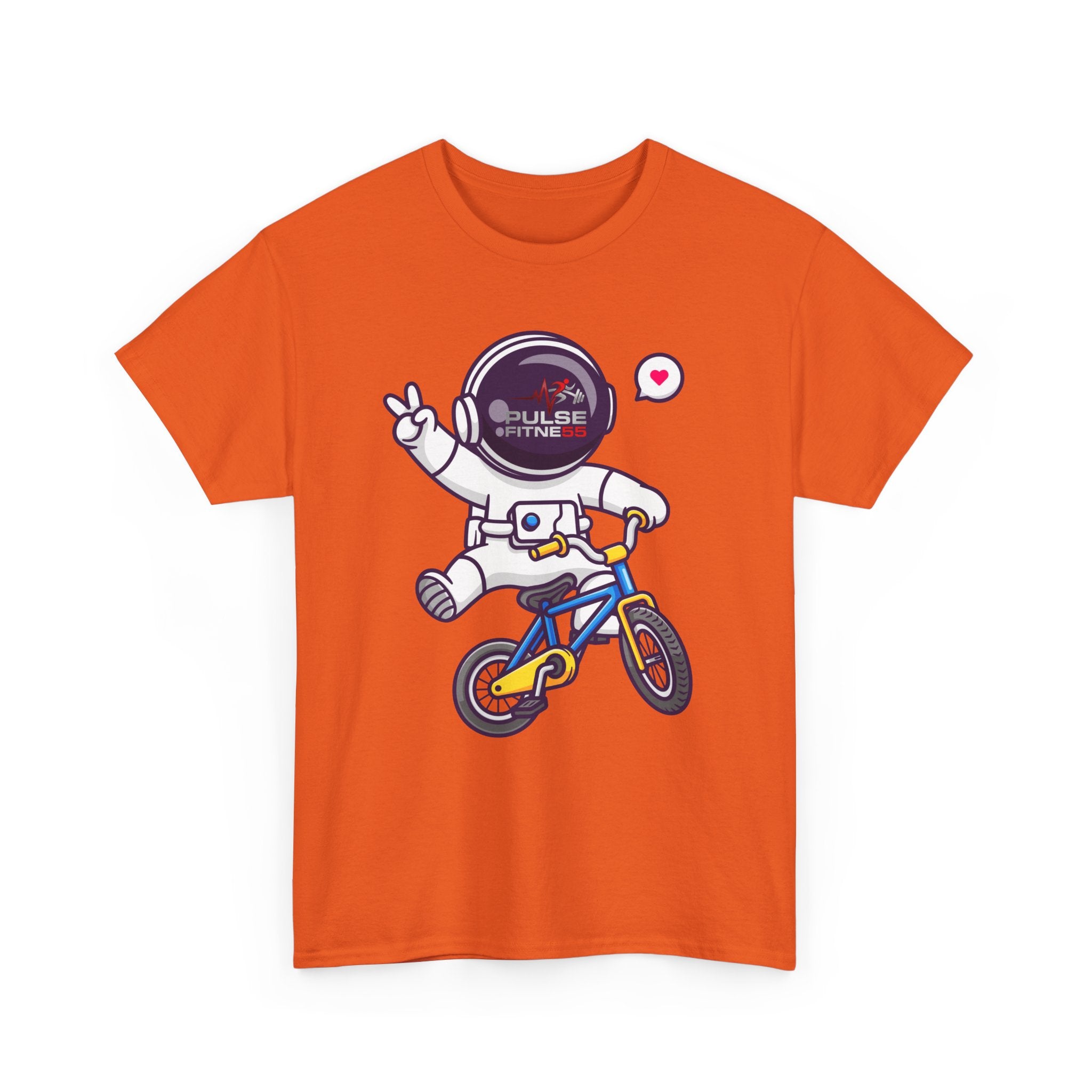 Pulse Fitne55 graphic heavy Cotton Tee - astronaut bike