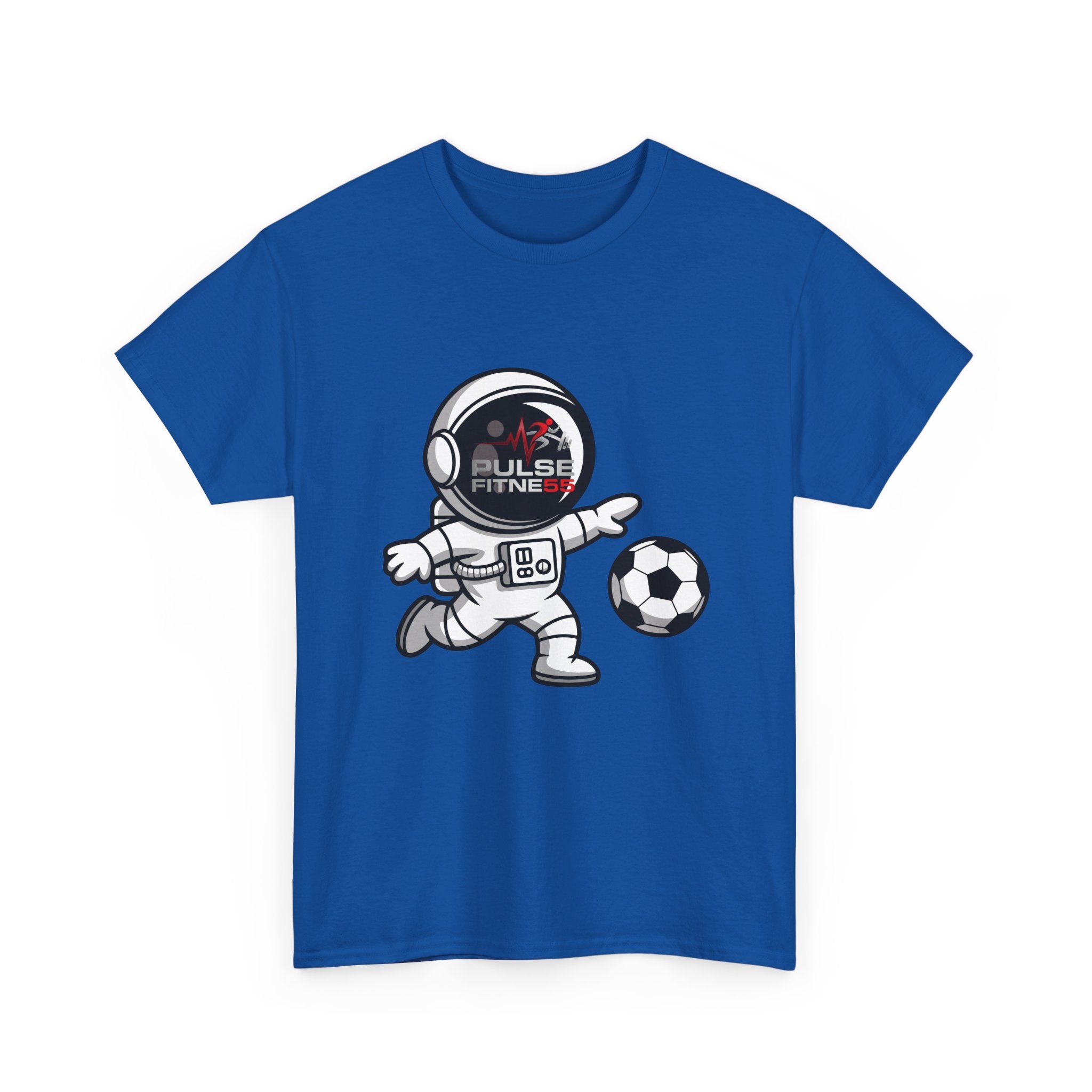 Pulse Fitne55 graphic heavy Cotton Tee - astronaut soccer