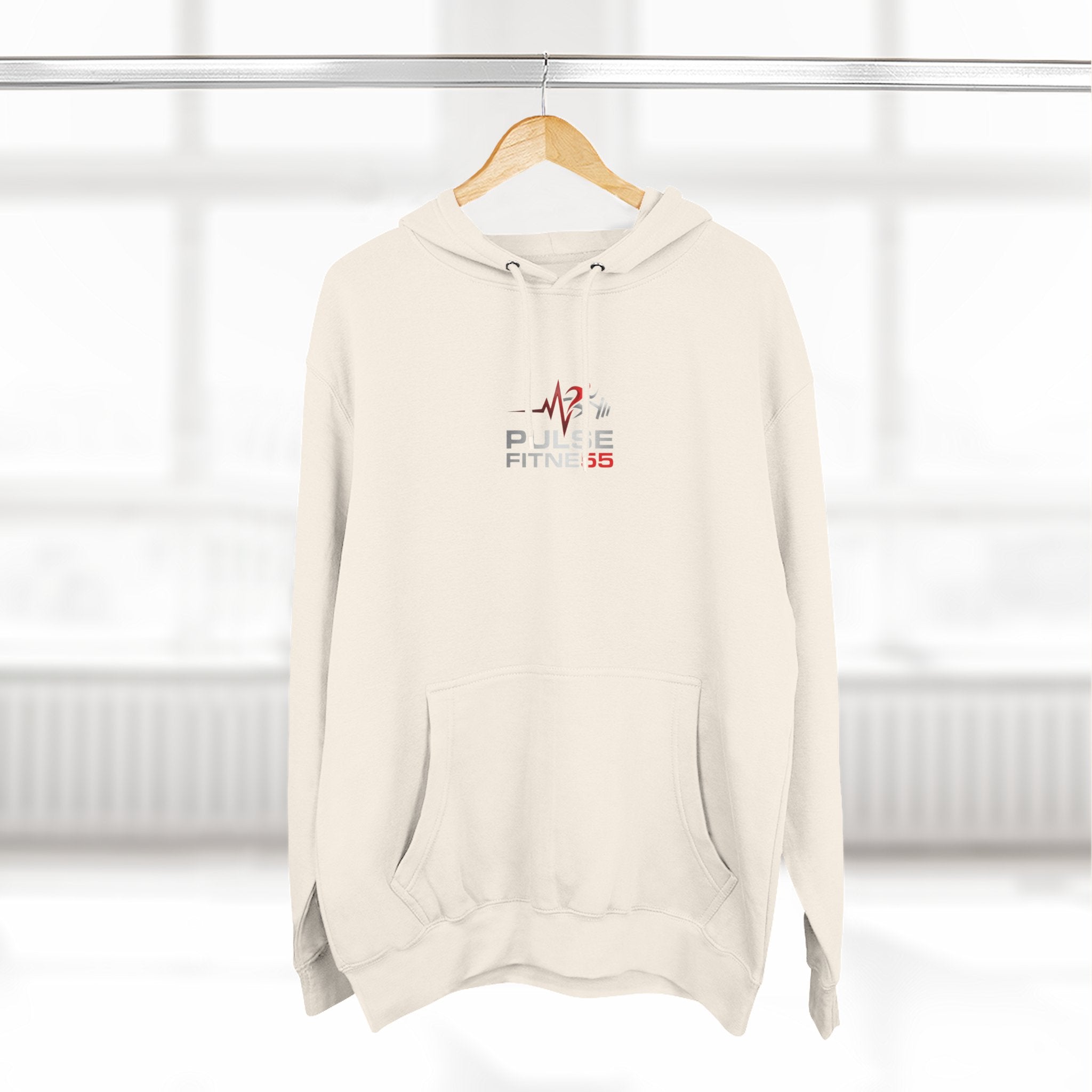 Fitness Pulse Hoodie — 'Pulse Fitness 55' Motivational Gym Sweatshirt
