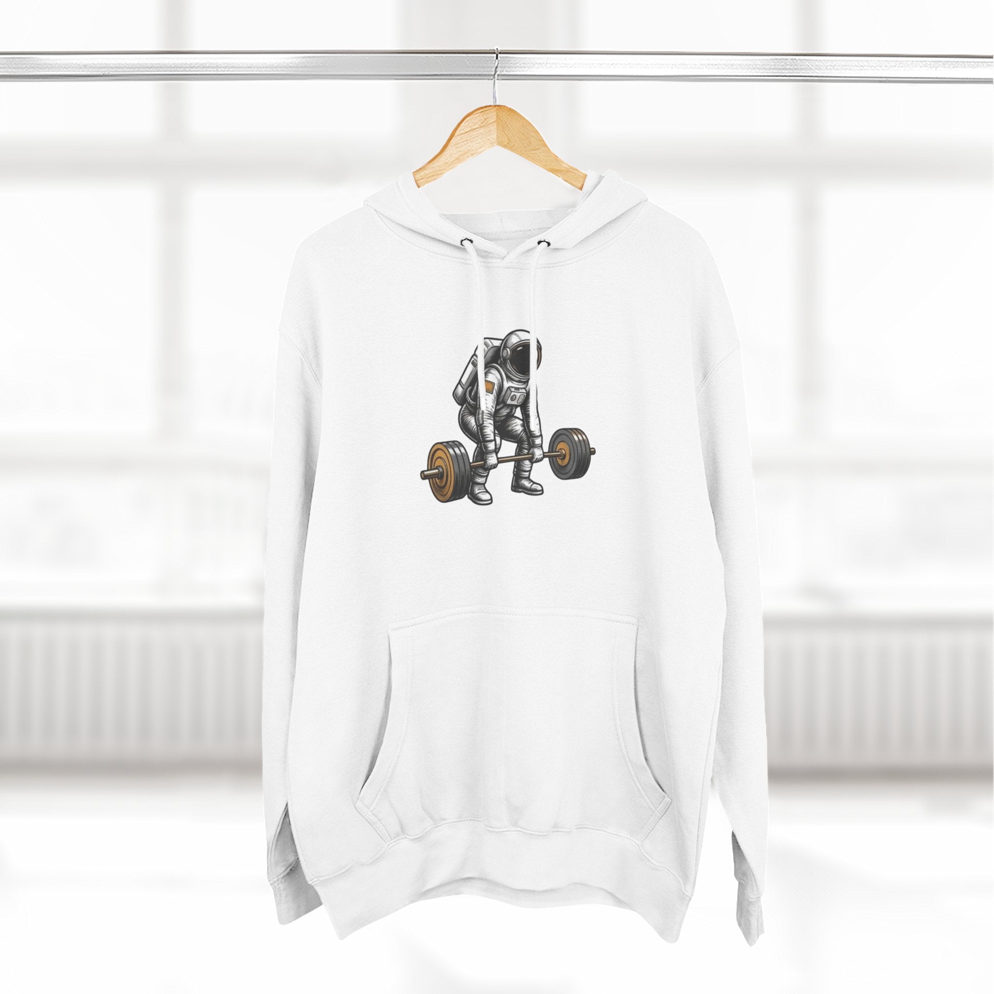 Fitness Hoodie — Barbell Deadlift Graphic Pullover (Pulse Fitne55 Logo)