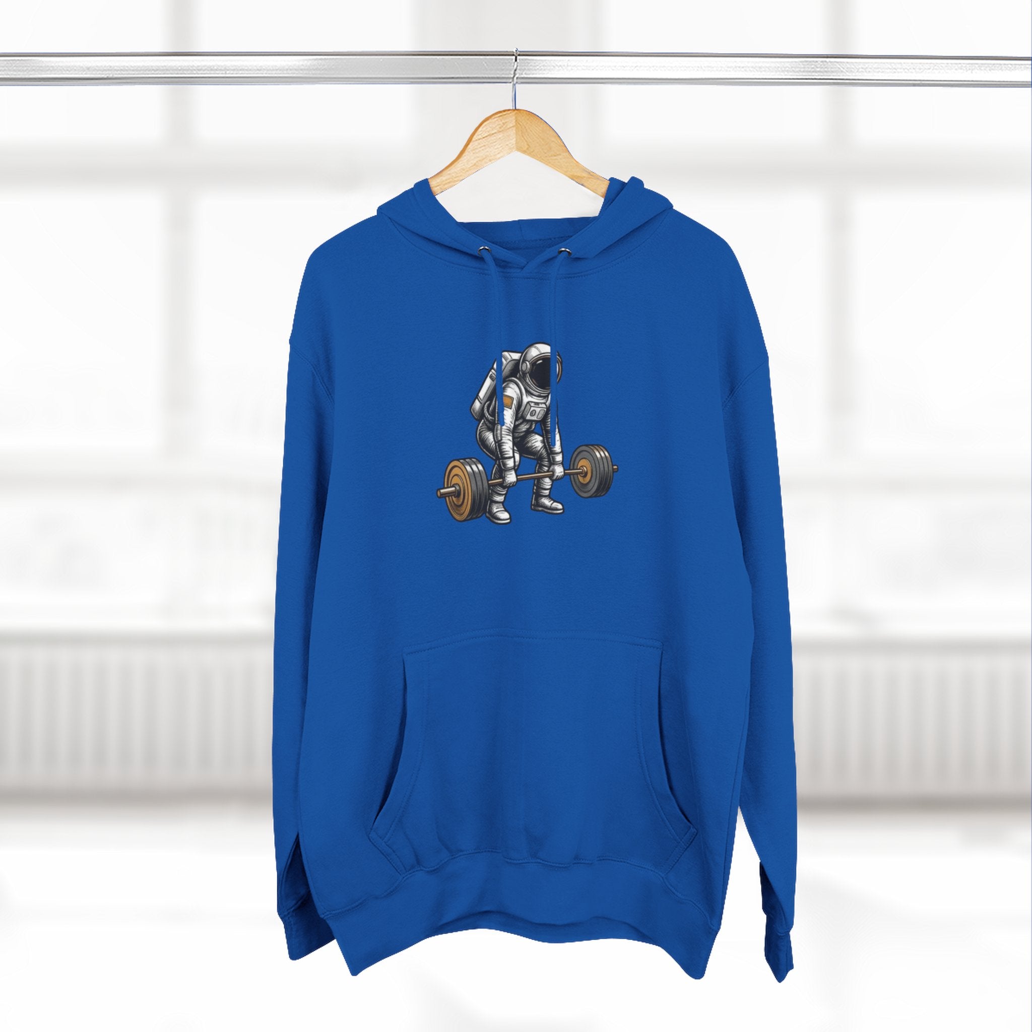 Fitness Hoodie — Barbell Deadlift Graphic Pullover (Pulse Fitne55 Logo)