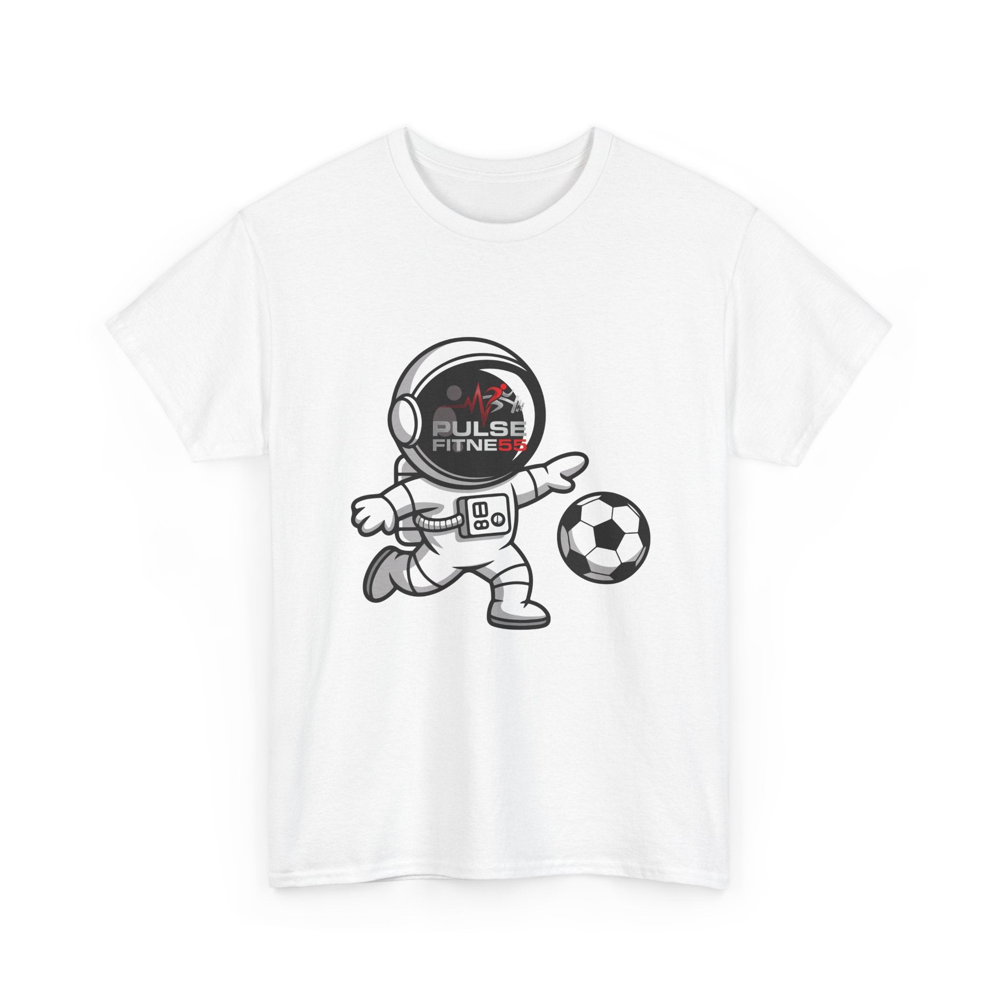 Pulse Fitne55 graphic heavy Cotton Tee - astronaut soccer