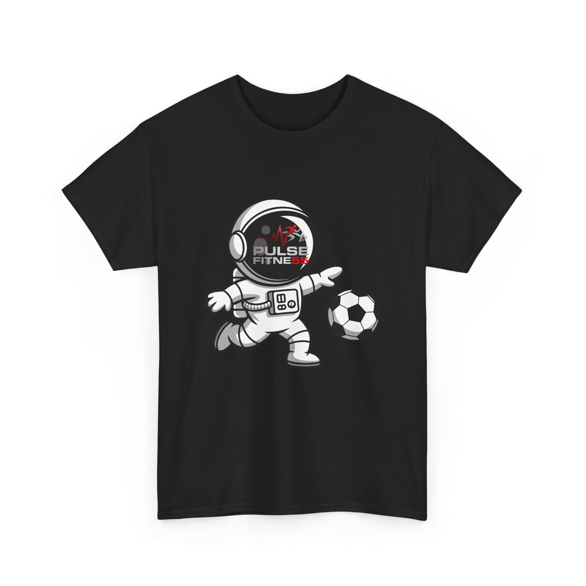 Pulse Fitne55 graphic heavy Cotton Tee - astronaut soccer
