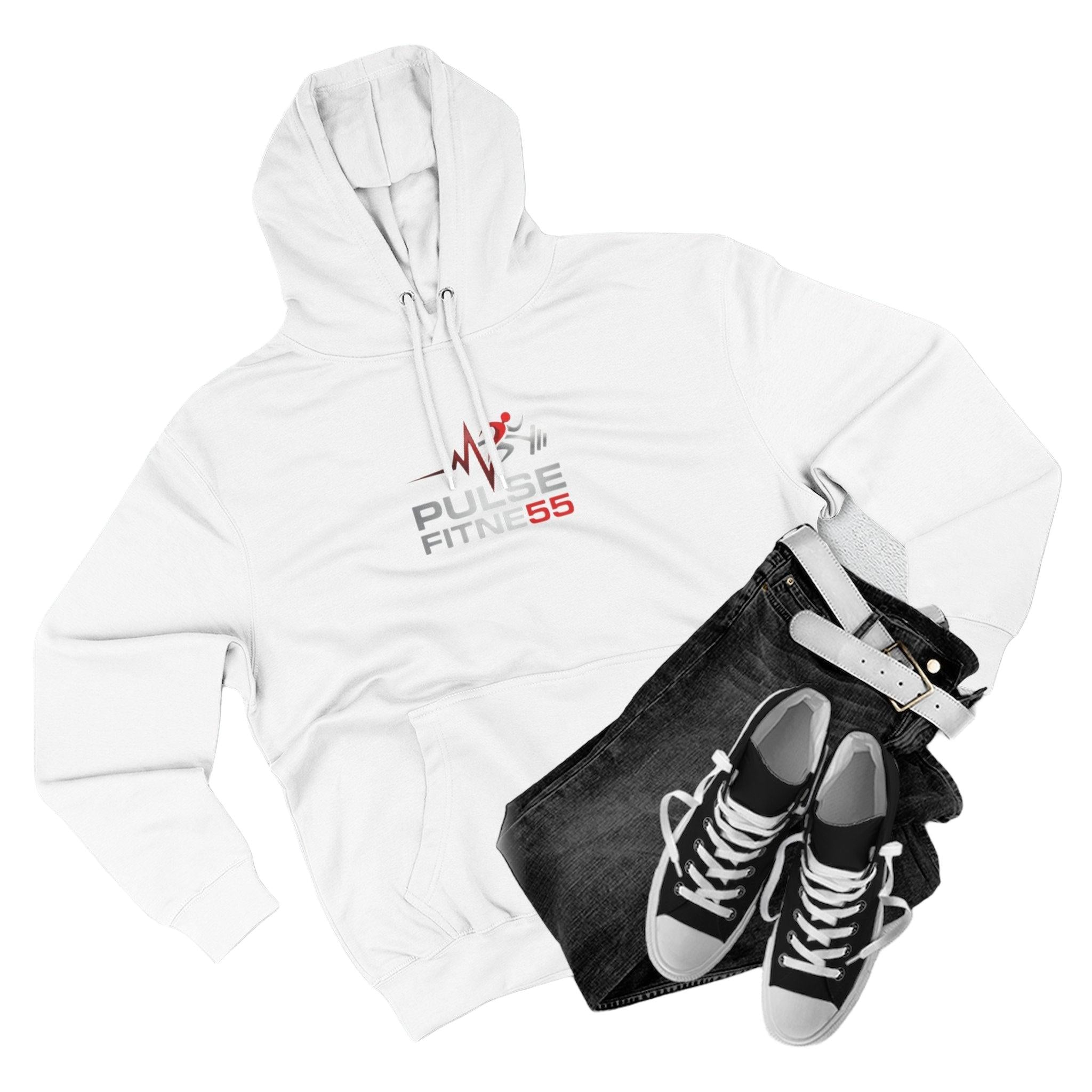 Pulse Fitne55 55 Hoodie — Gym Logo Fleece Pullover