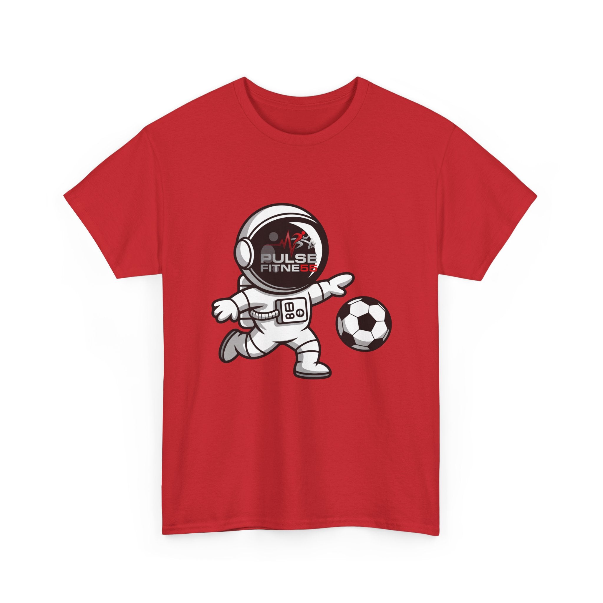 Pulse Fitne55 graphic heavy Cotton Tee - astronaut soccer