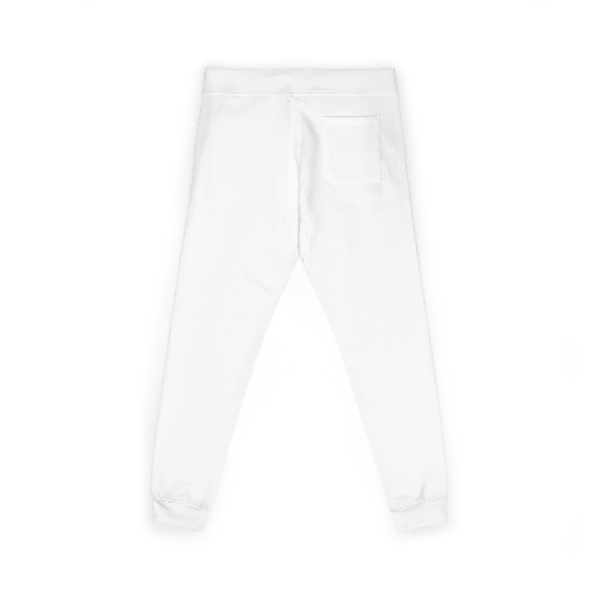 Embroidered Minimalist White Fleece Sweatpants — Cozy Everyday Joggers