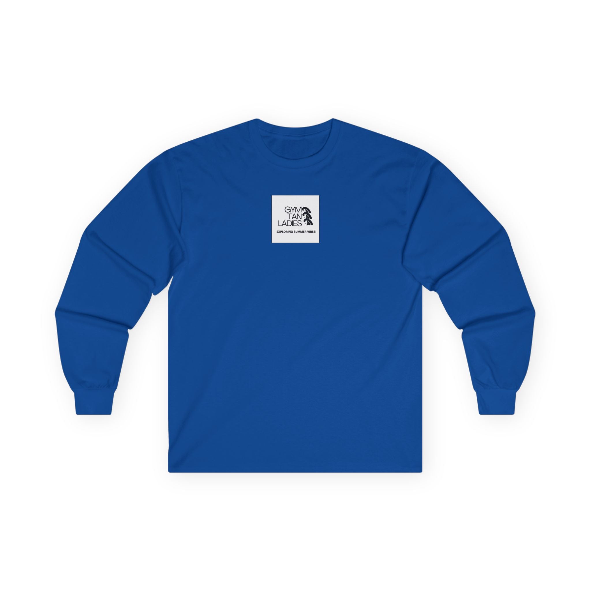 Mens Gym Tan logo Long Sleeve Tee