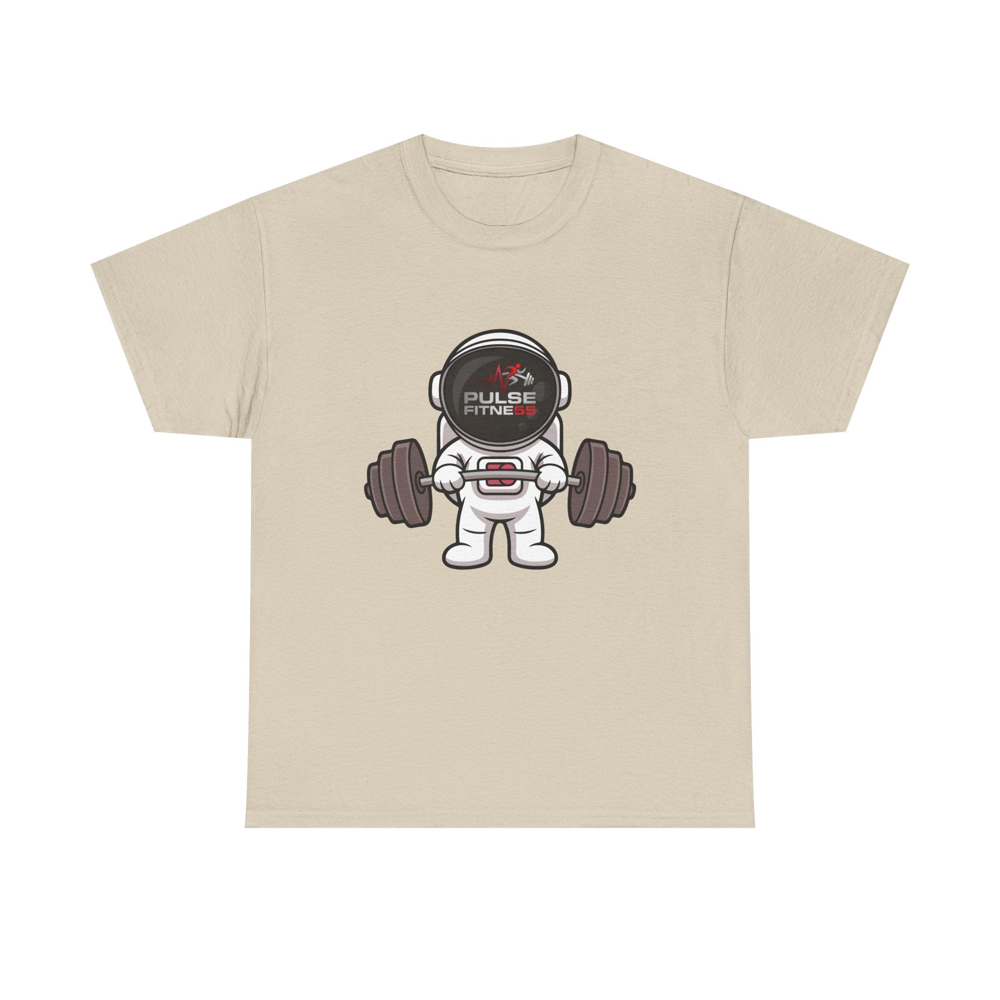Pulse Fitne55 graphic heavy Cotton Tee - astronaut weights