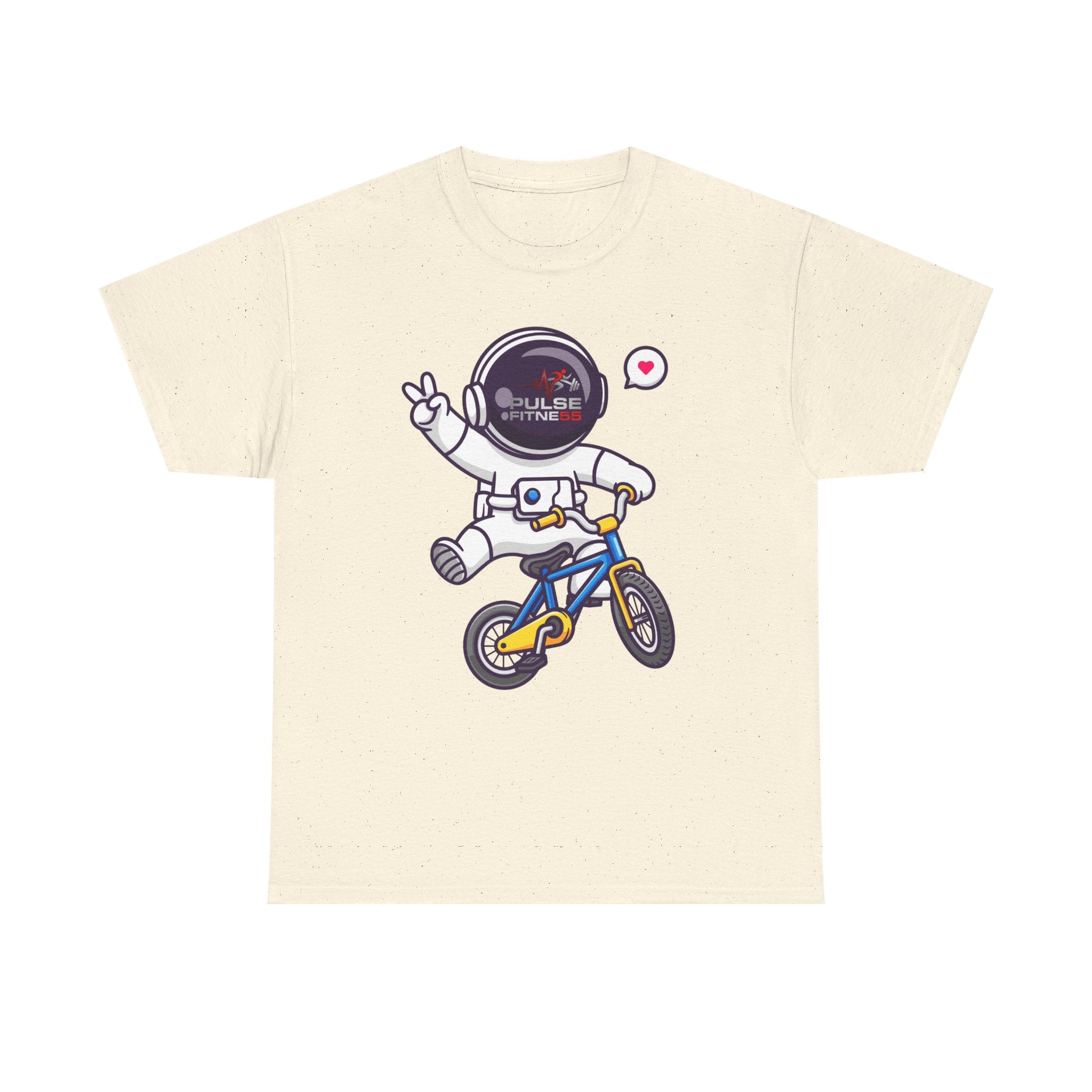 Pulse Fitne55 graphic heavy Cotton Tee - astronaut bike