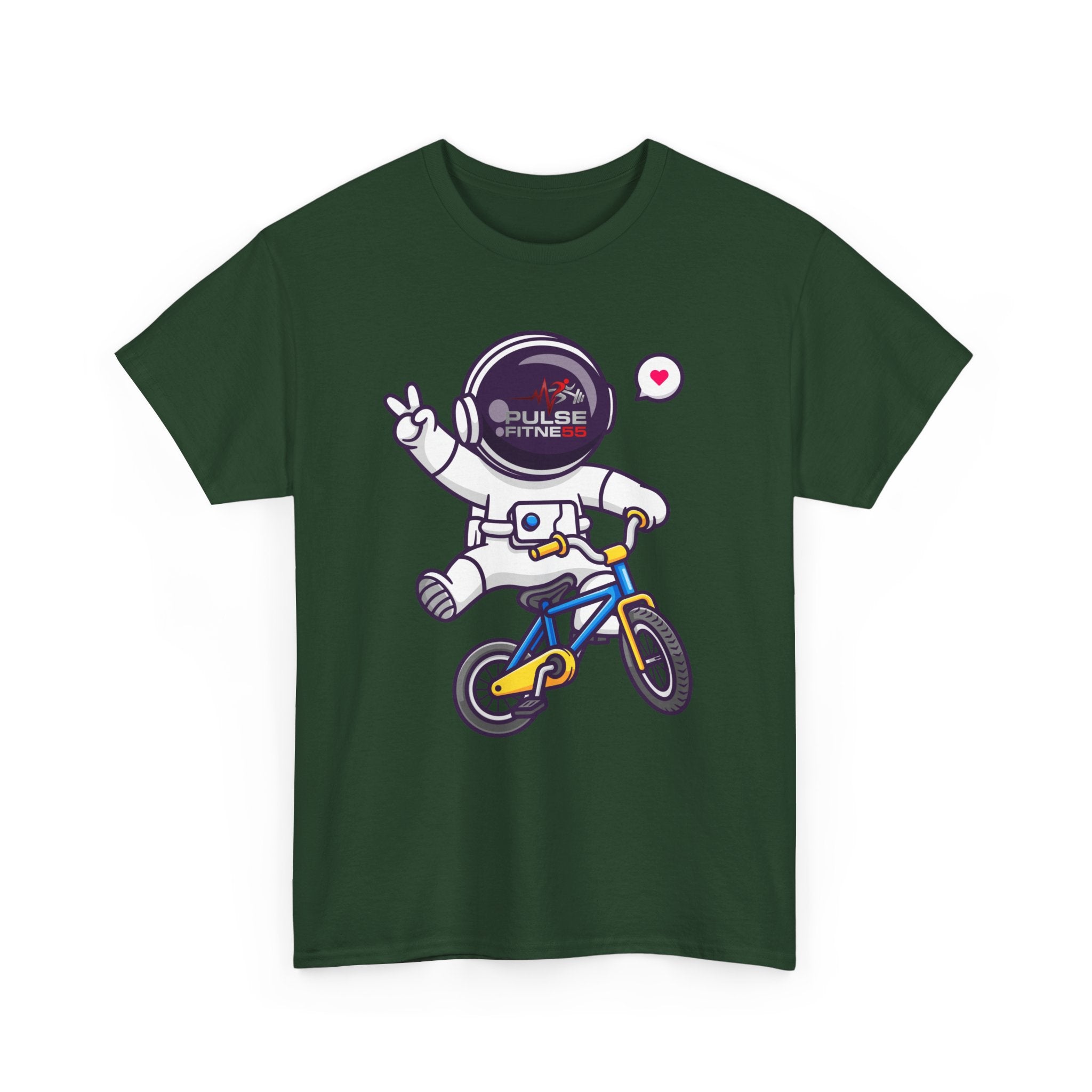 Pulse Fitne55 graphic heavy Cotton Tee - astronaut bike