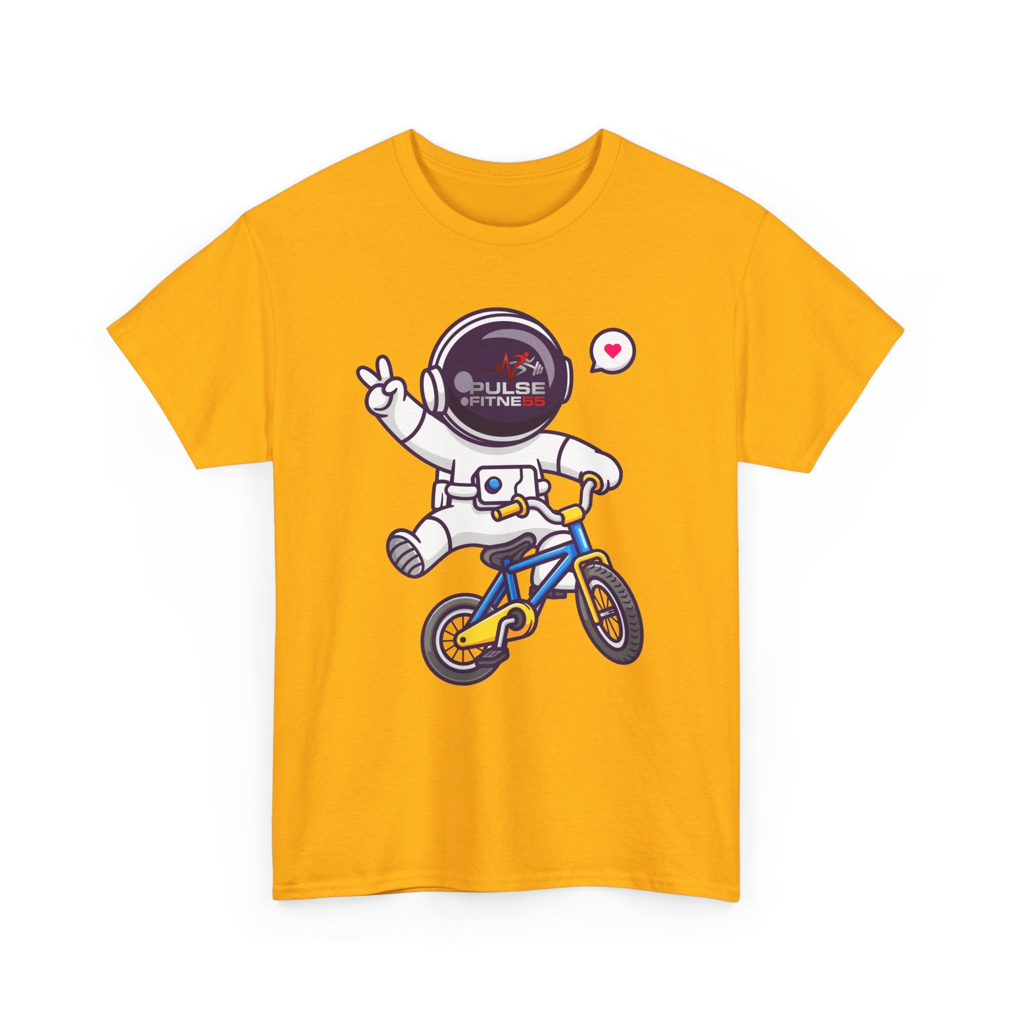 Pulse Fitne55 graphic heavy Cotton Tee - astronaut bike