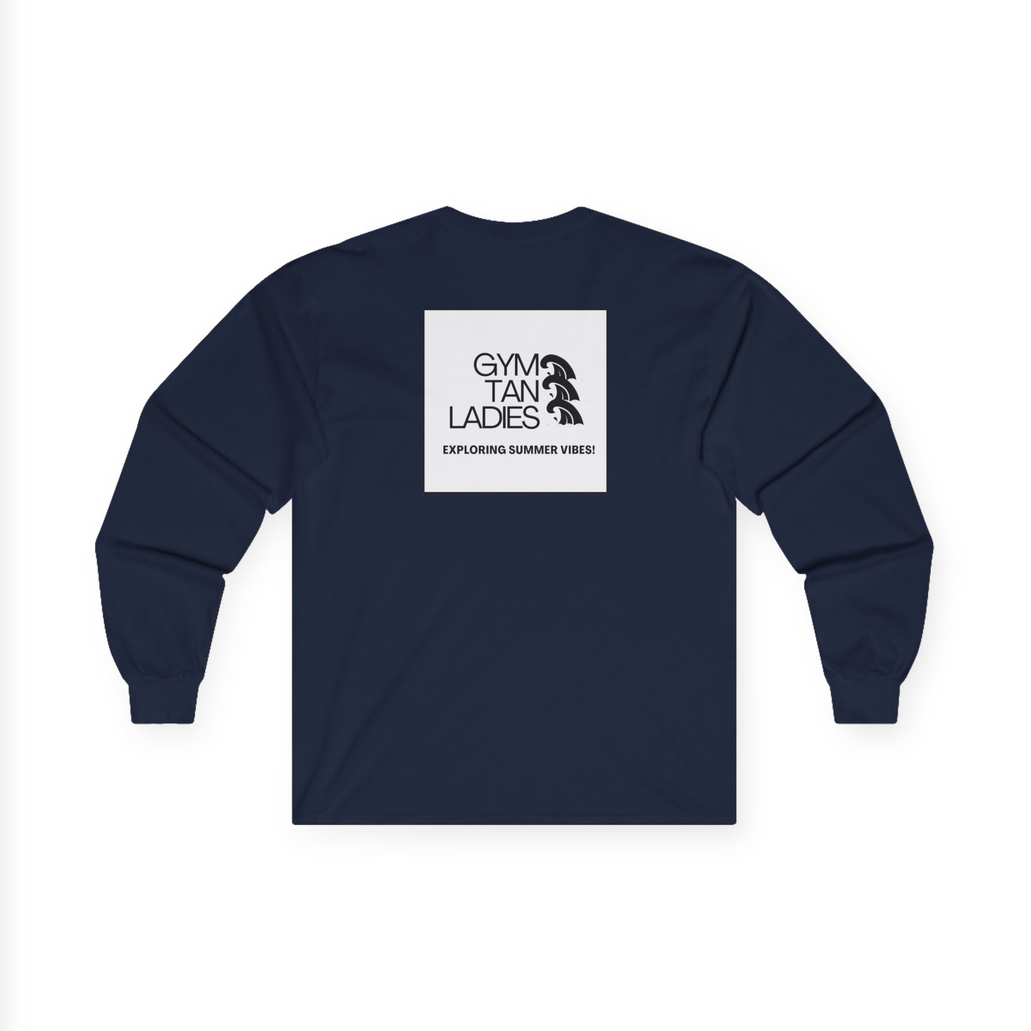 Mens Gym Tan logo Long Sleeve Tee