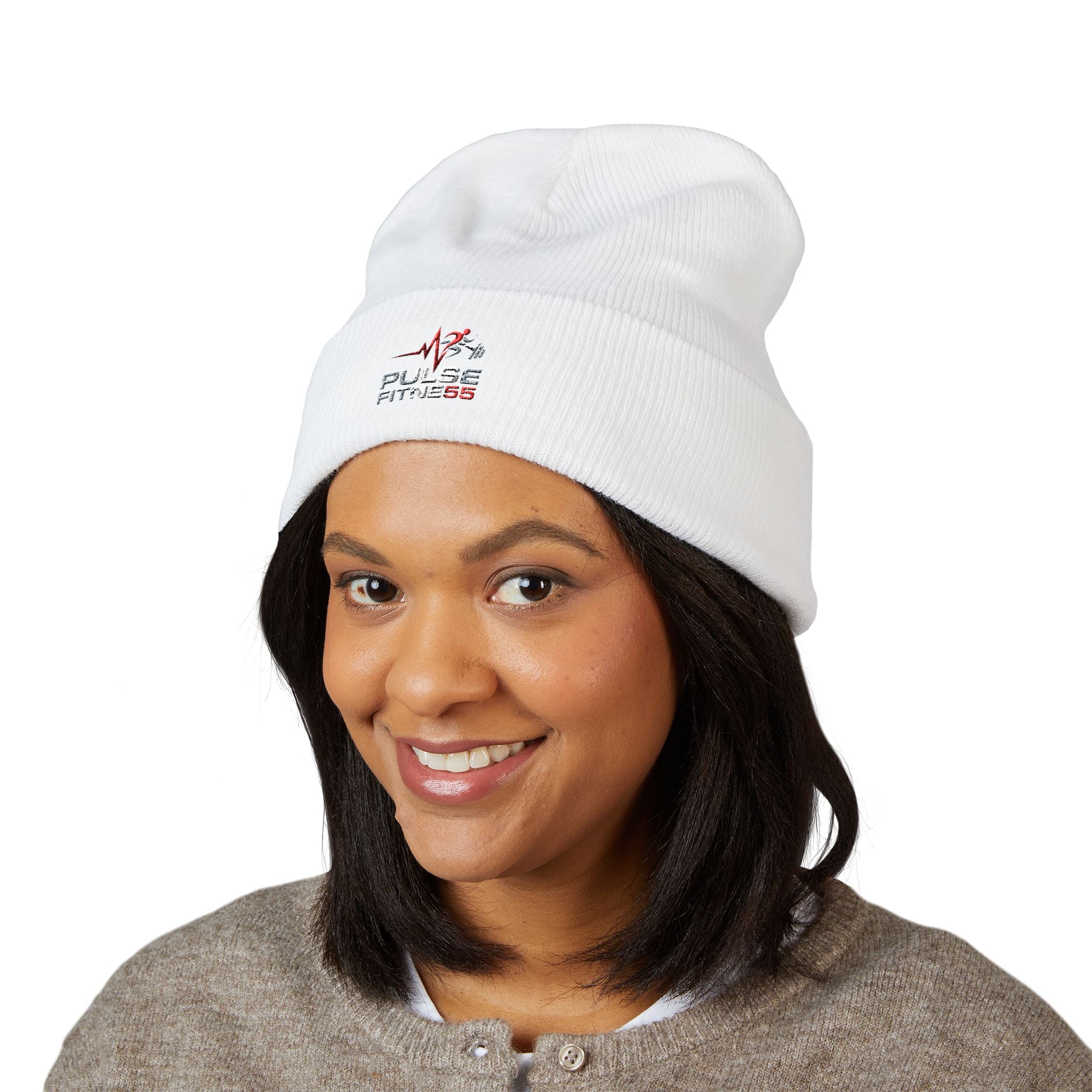 EMT Pulse Fitne55beat Embroidered Beanie - Classic Cuffed Knit Hat for First Responders