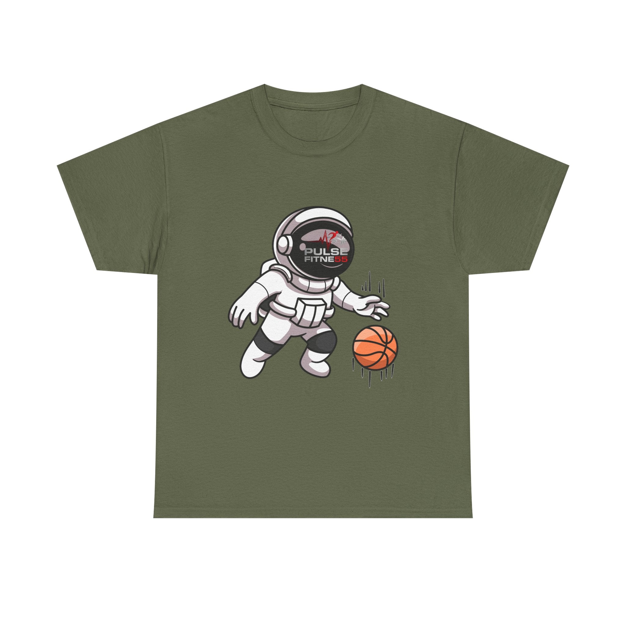 Pulse Fitne55 graphic heavy Cotton Tee - astronaut basketball