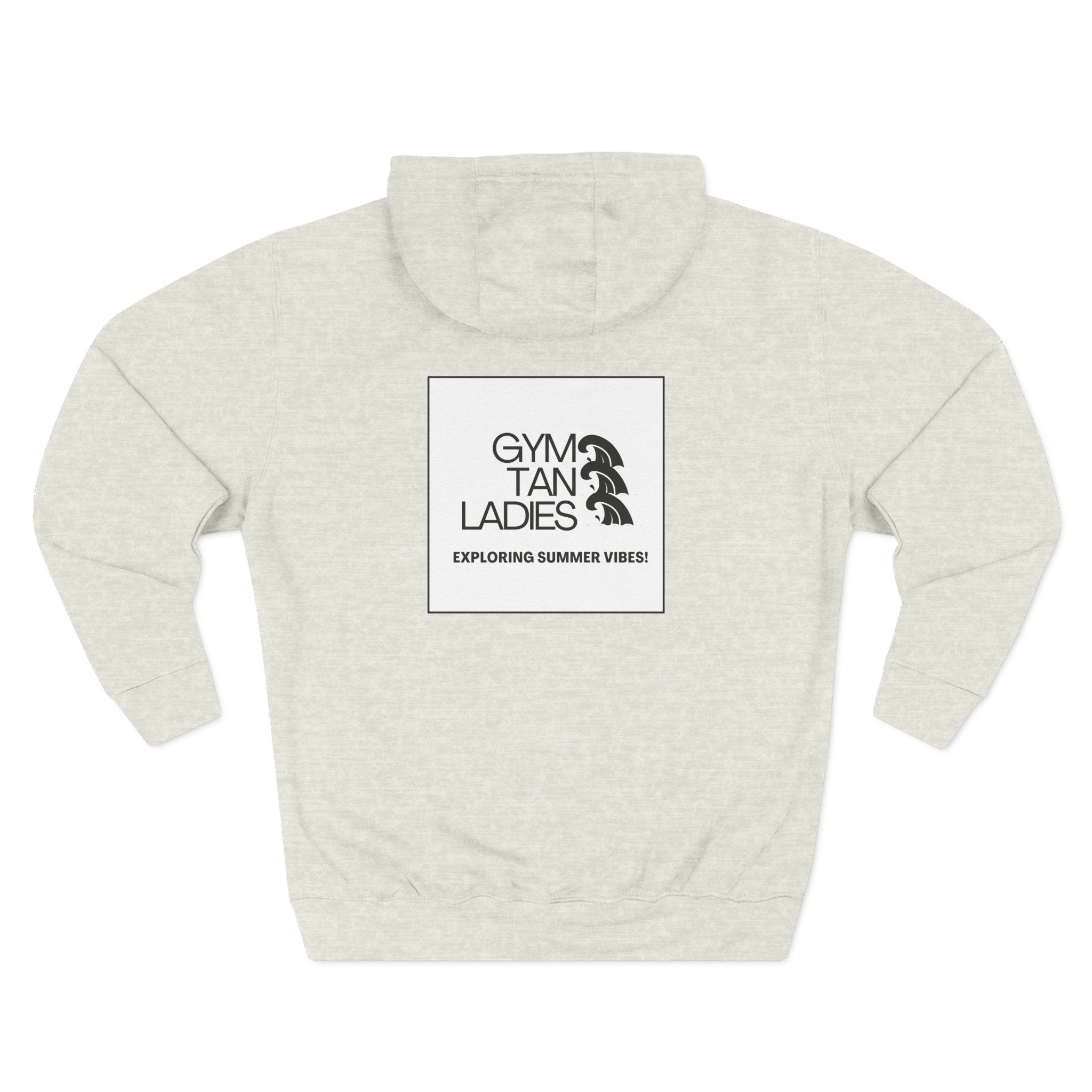 Pulse Fitne55 Gym Tan Ladies Hoodie — 'Exploring Summer Vibes' Graphic Pullover