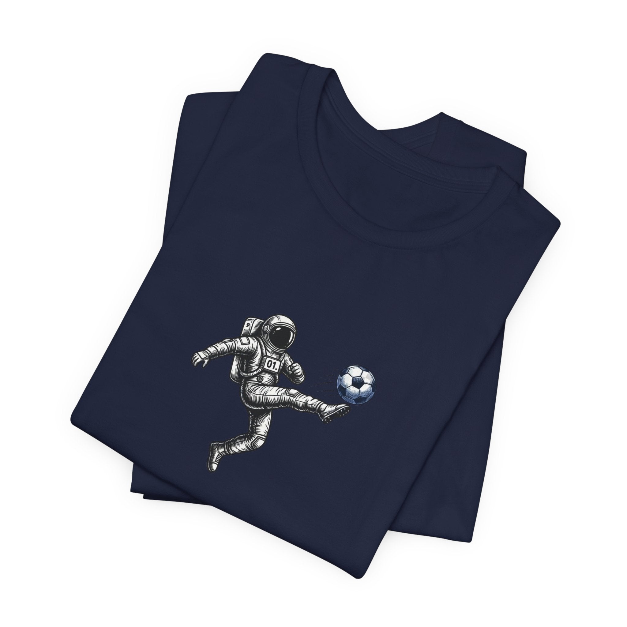 Soccer Astronaut Tee — Pulse Fitne55 Logo Back