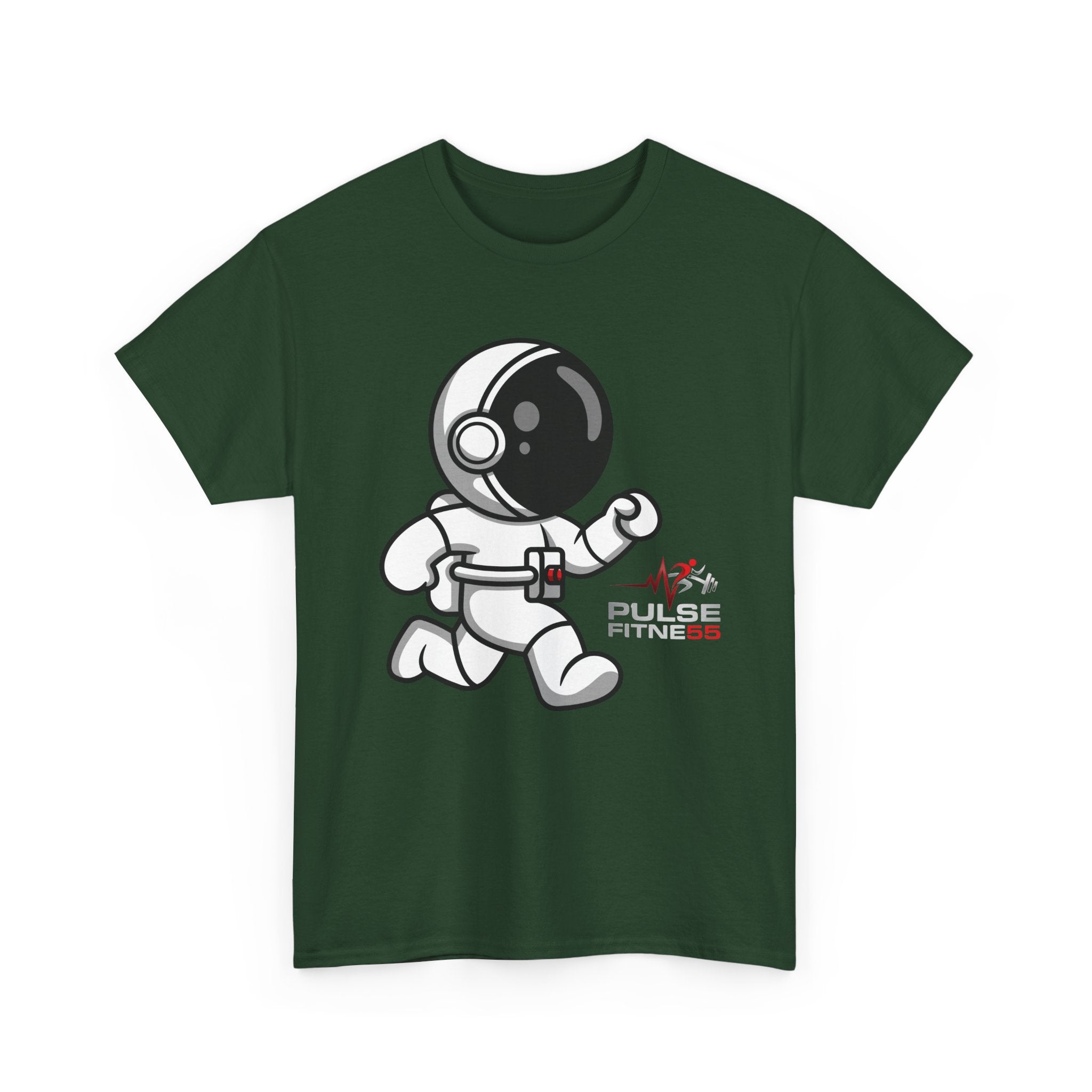 Pulse Fitne55 graphic heavy Cotton Tee - astronaut running