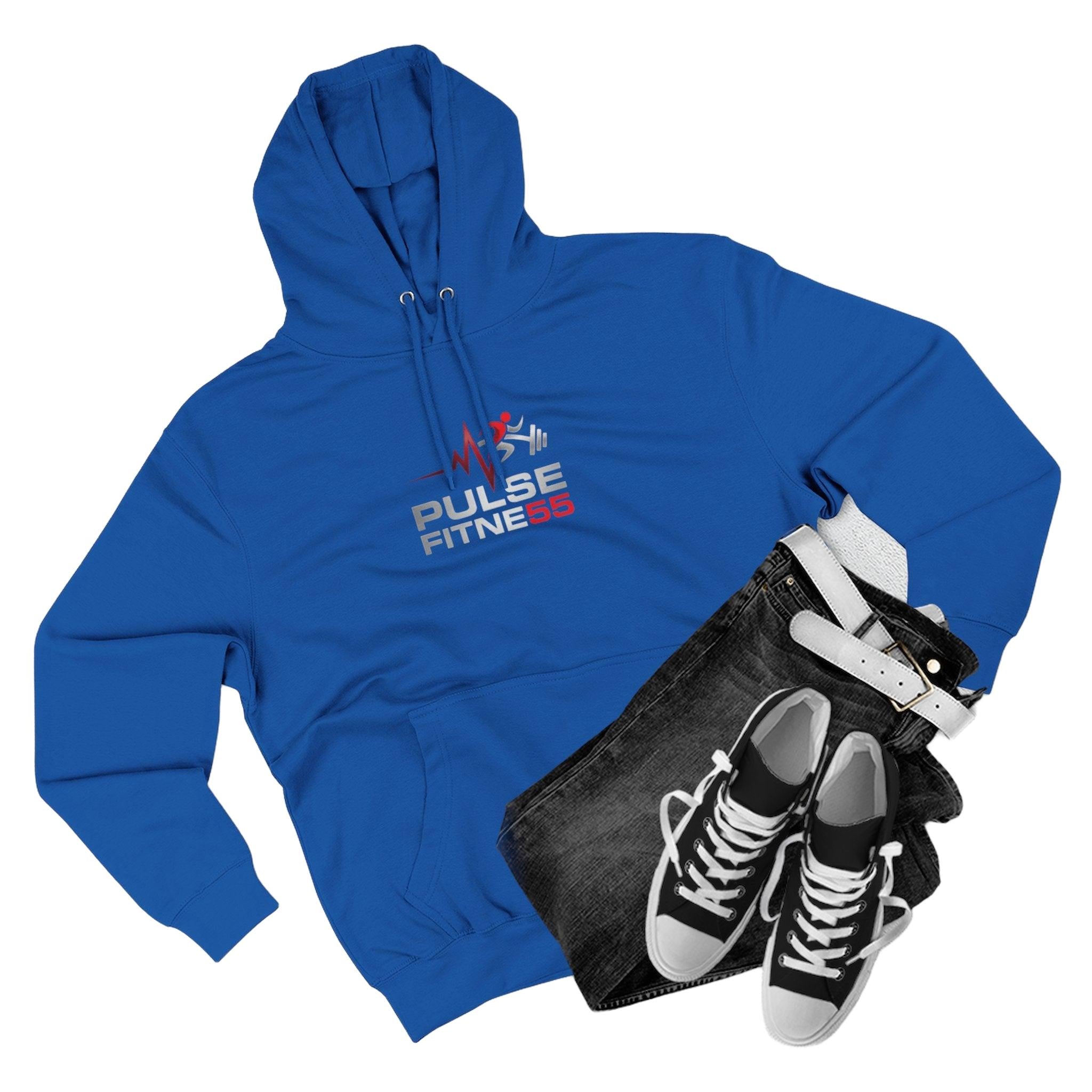 Pulse Fitne55 55 Hoodie — Gym Logo Fleece Pullover