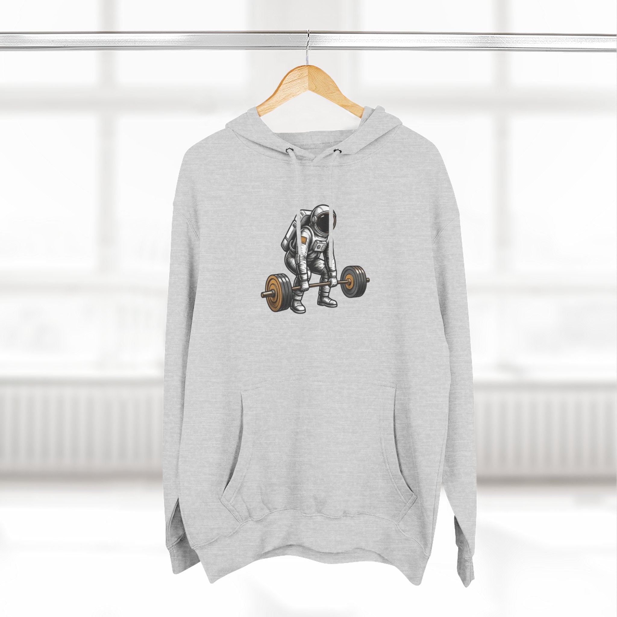 Fitness Hoodie — Barbell Deadlift Graphic Pullover (Pulse Fitne55 Logo)