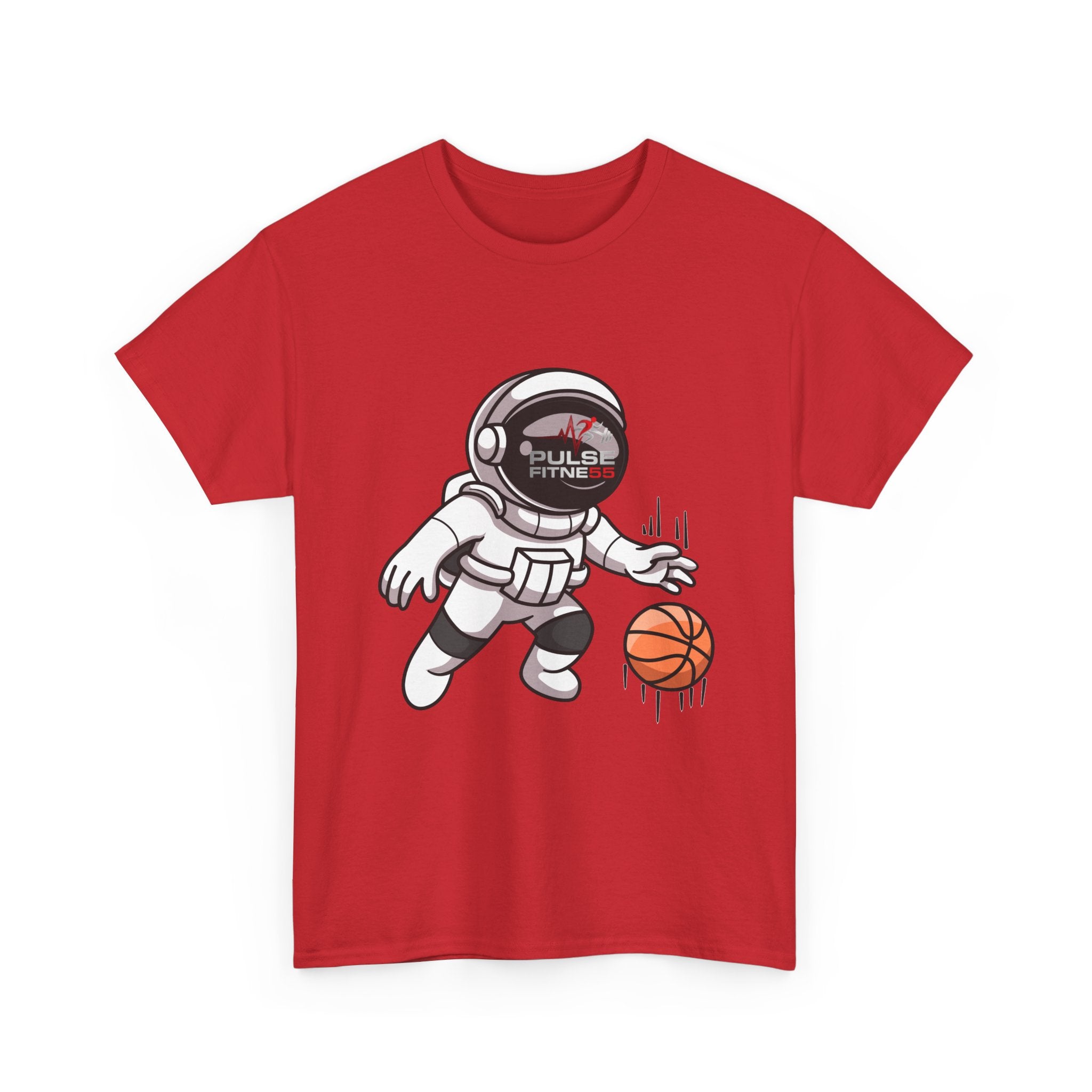 Pulse Fitne55 graphic heavy Cotton Tee - astronaut basketball
