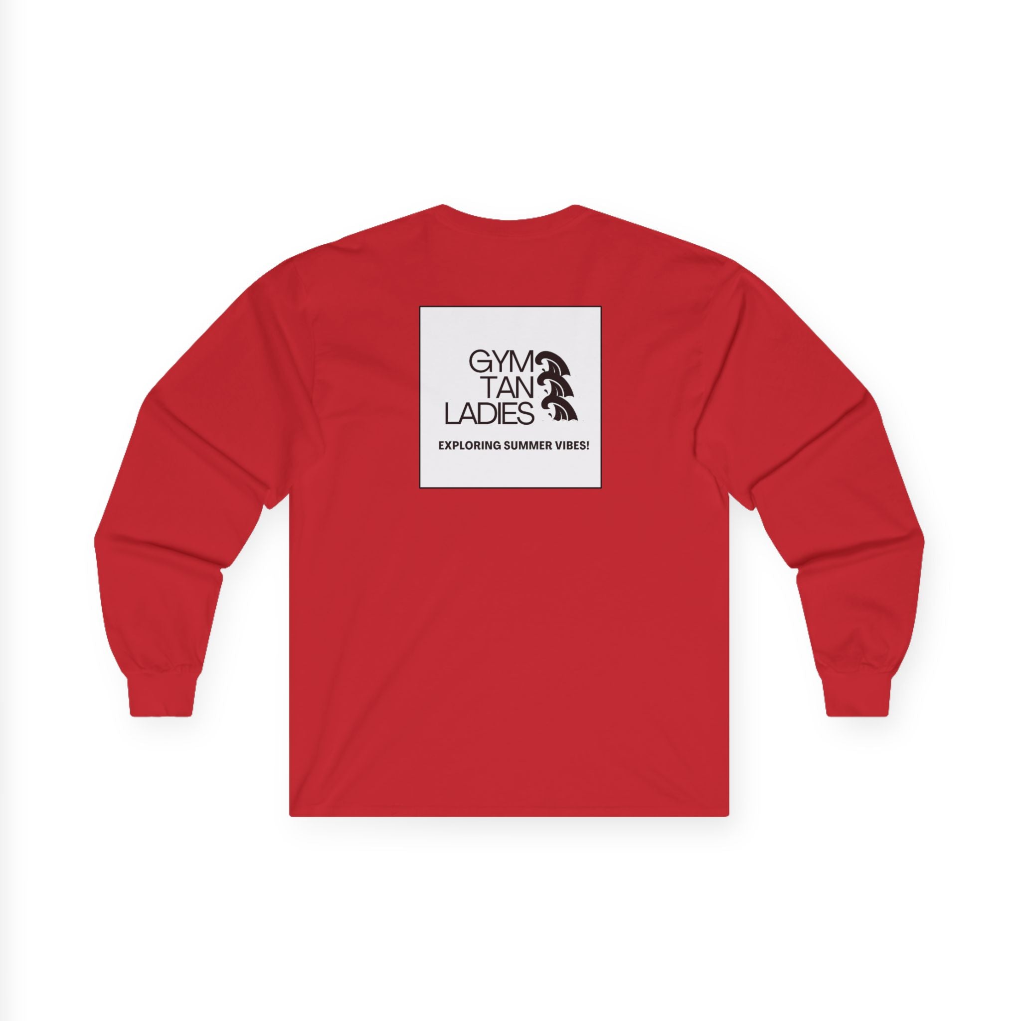 Mens Gym Tan logo Long Sleeve Tee