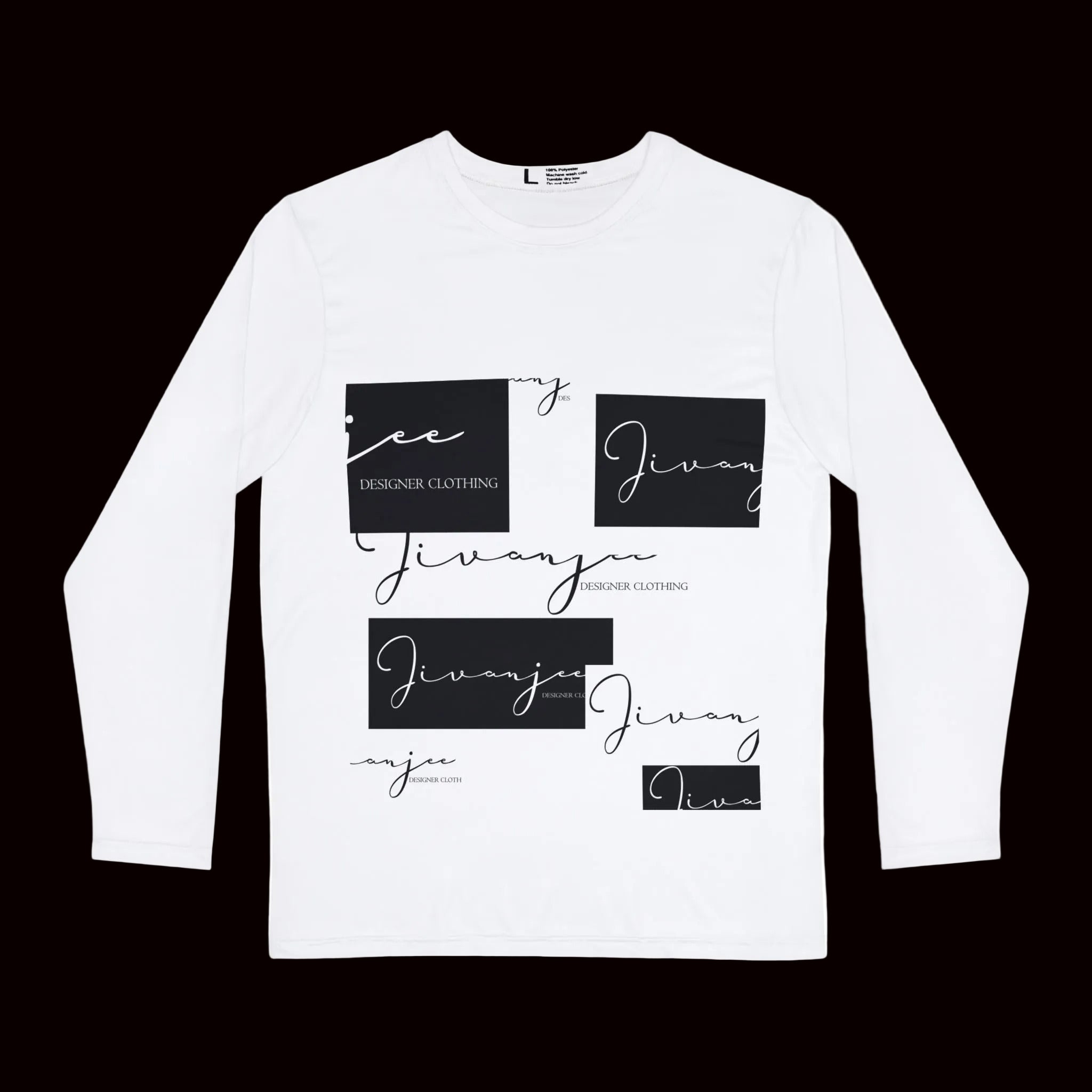 Jivanjee Designer— Minimal Black Block Script Graphic