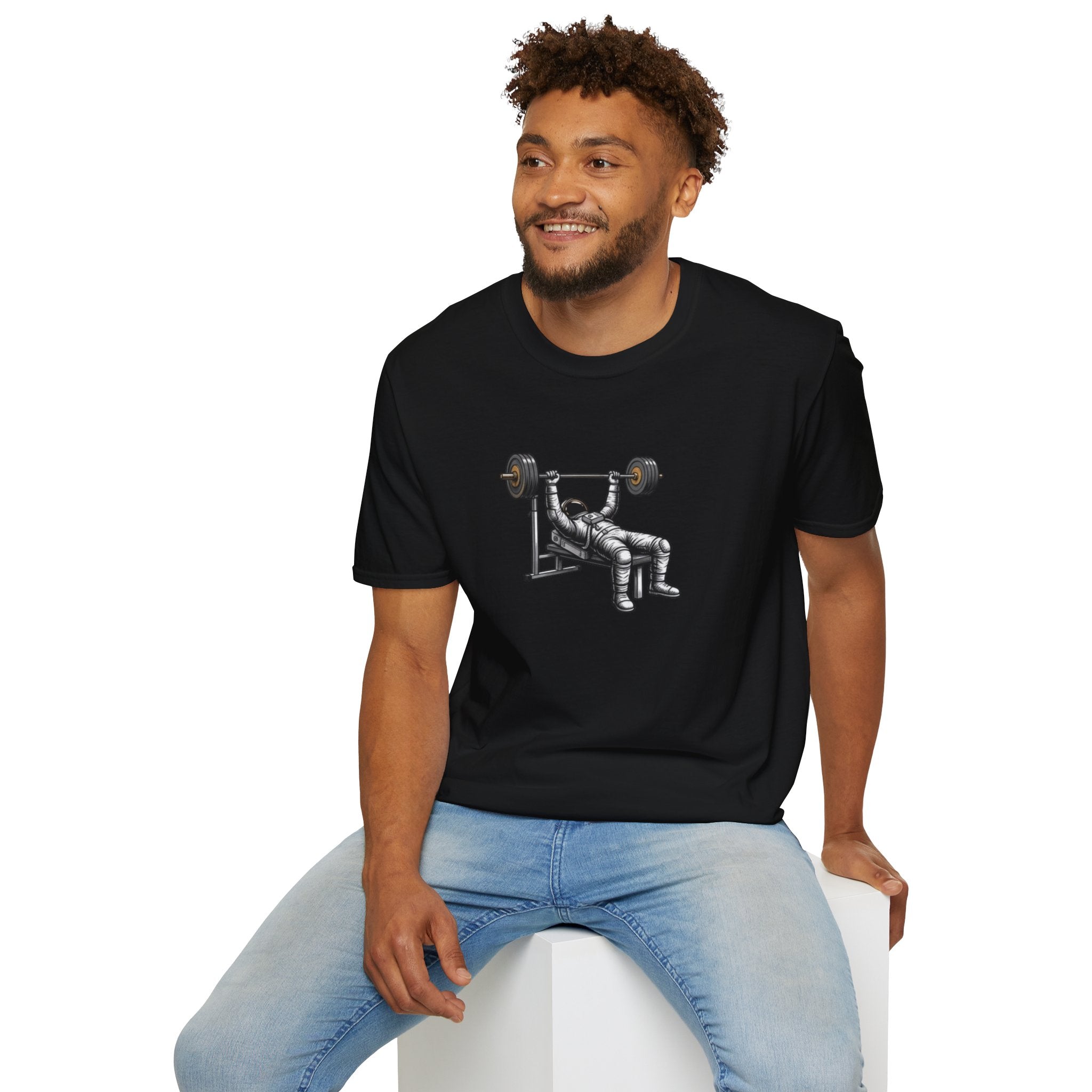 Bench Press Gym T-Shirt — Pulse Fitne55 Logo Workout Tee
