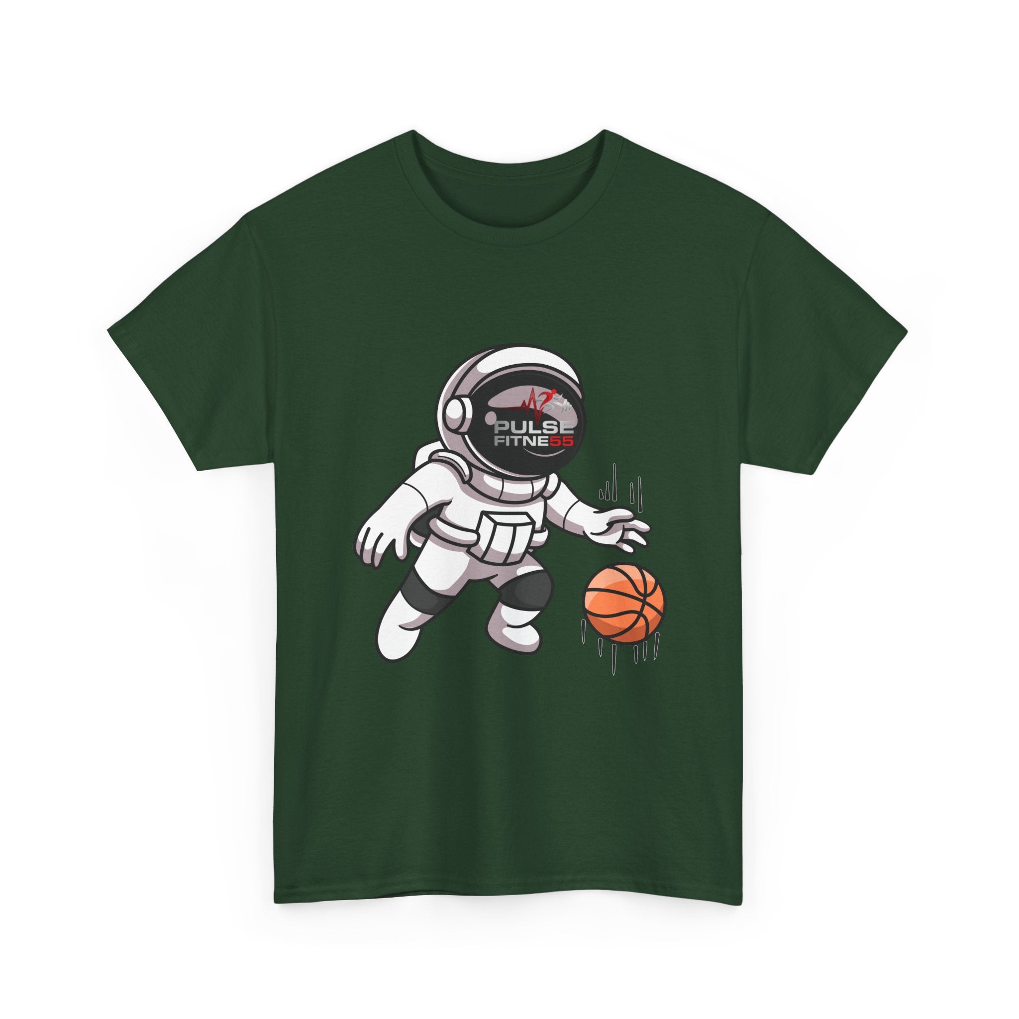 Pulse Fitne55 graphic heavy Cotton Tee - astronaut basketball
