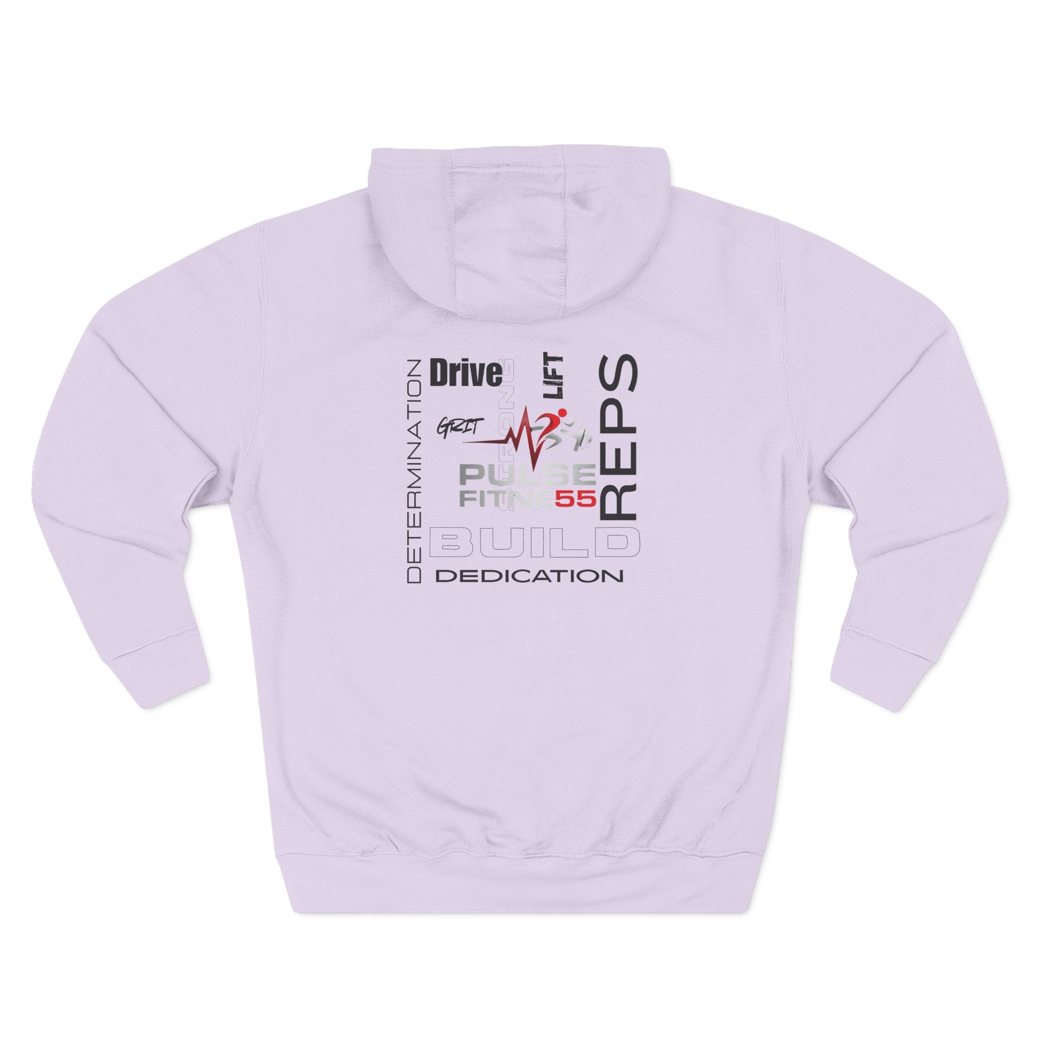 Fitness Pulse Hoodie — 'Pulse Fitness 55' Motivational Gym Sweatshirt