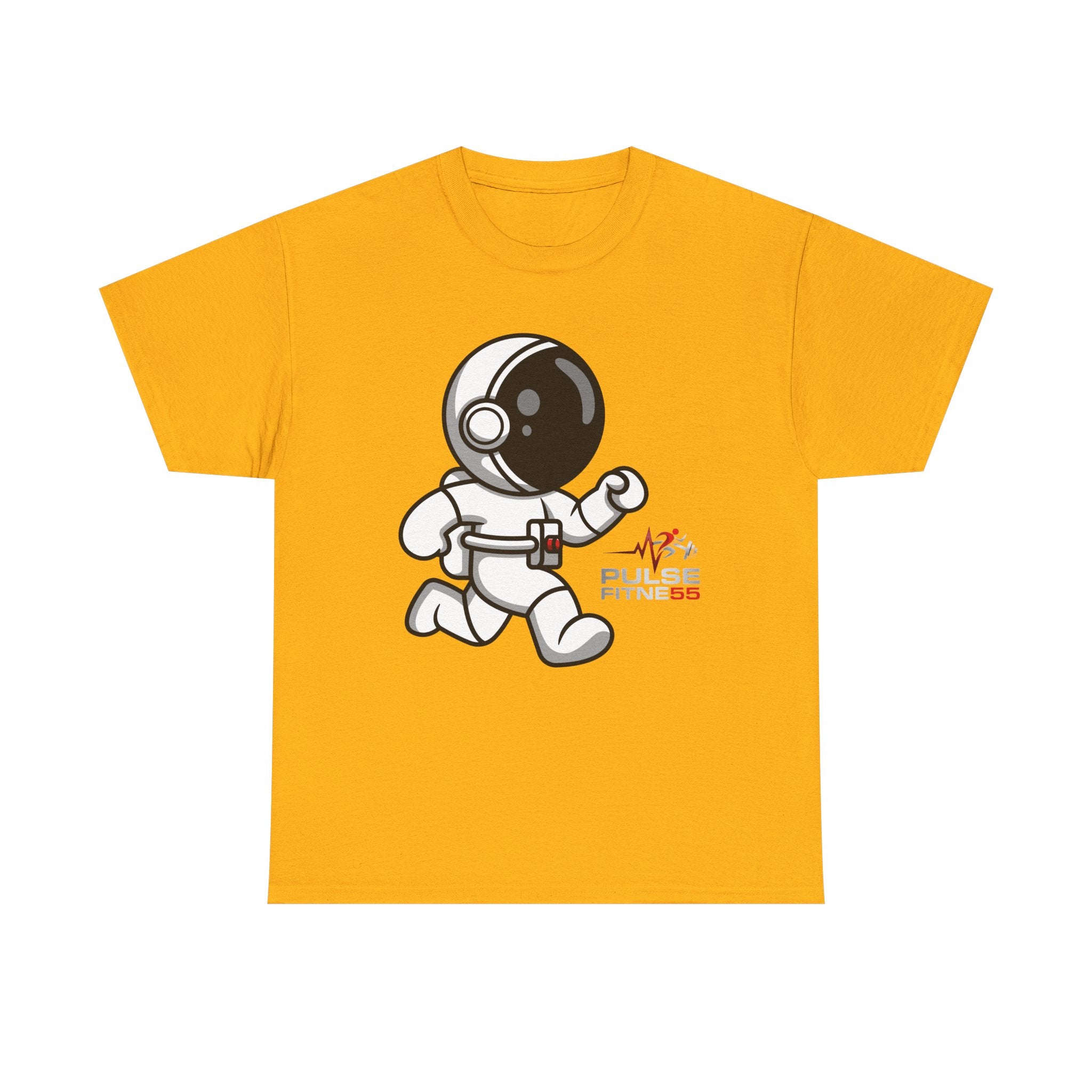 Pulse Fitne55 graphic heavy Cotton Tee - astronaut running