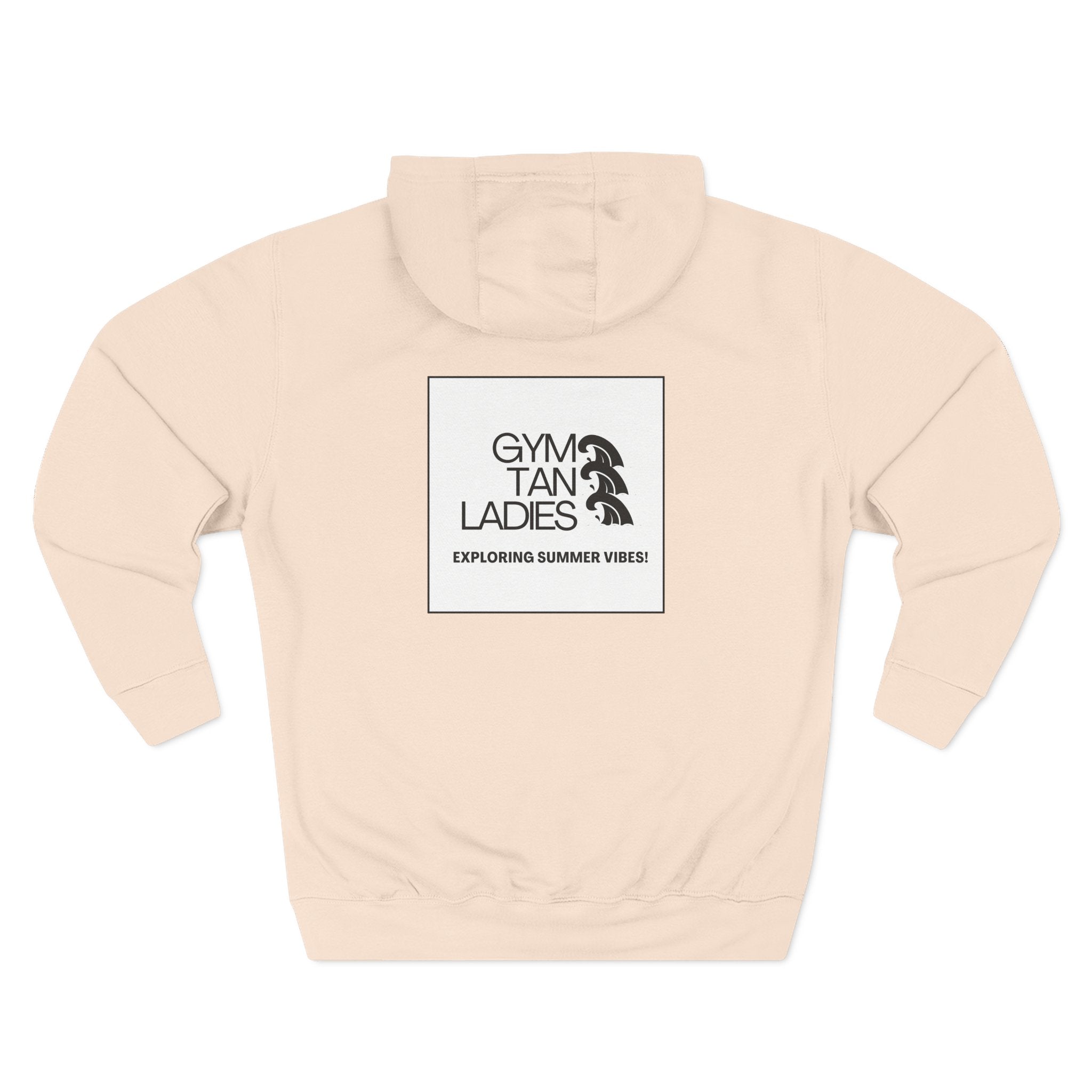 Pulse Fitne55 Gym Tan Ladies Hoodie — 'Exploring Summer Vibes' Graphic Pullover