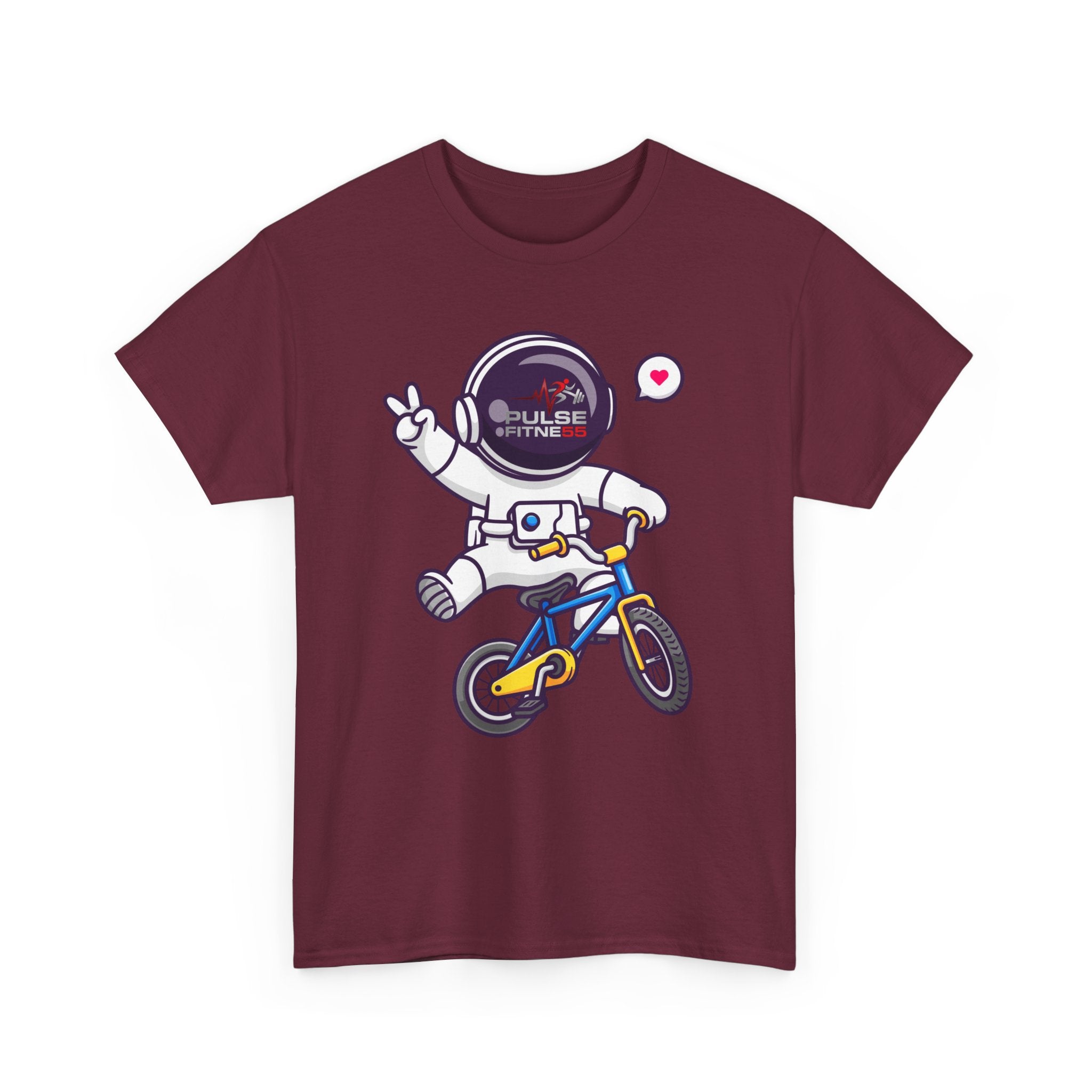 Pulse Fitne55 graphic heavy Cotton Tee - astronaut bike