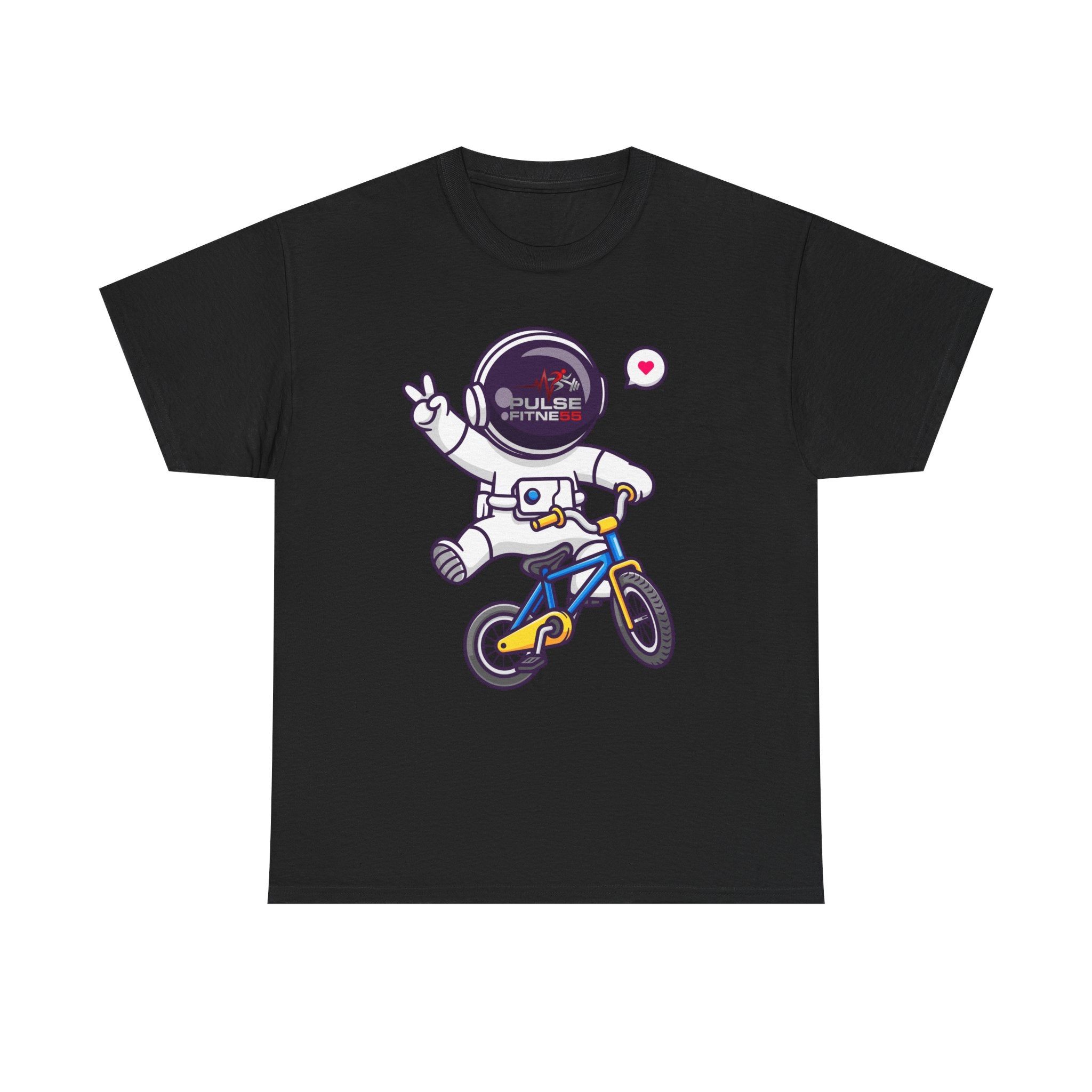 Pulse Fitne55 graphic heavy Cotton Tee - astronaut bike