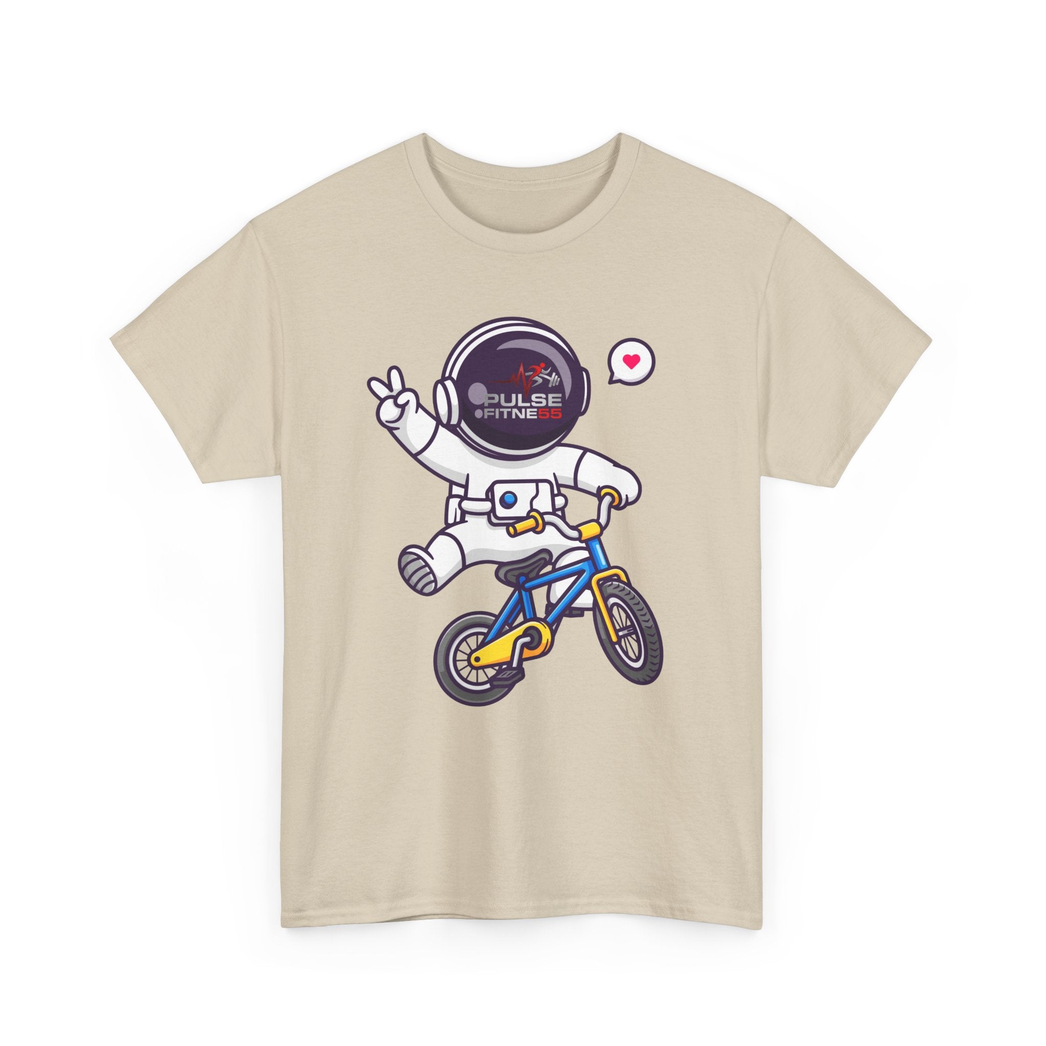 Pulse Fitne55 graphic heavy Cotton Tee - astronaut bike