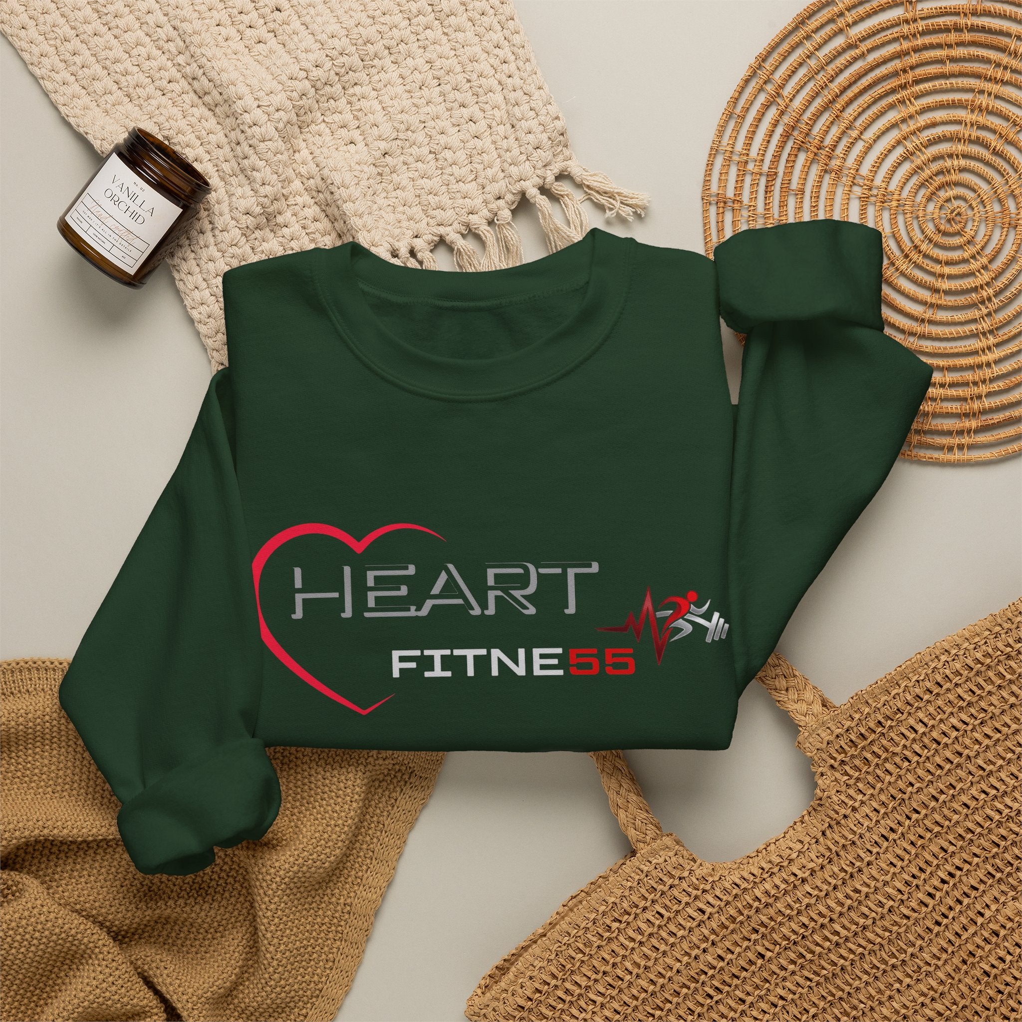 Pulse Fitne55 Women's (Heart Fitne55) Heavy Blend™ Crewneck Sweatshirt