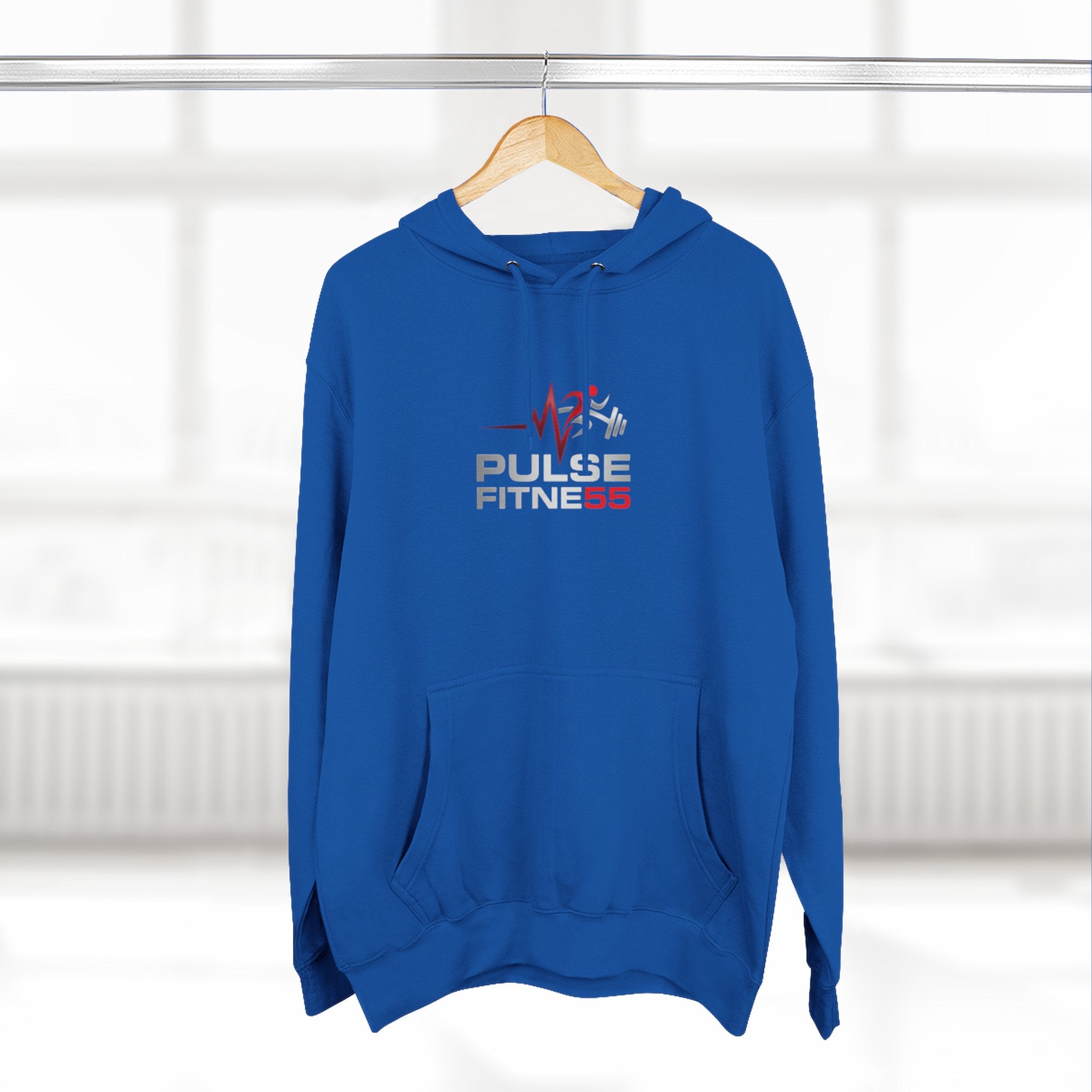 Pulse Fitne55 55 Hoodie — Gym Logo Fleece Pullover