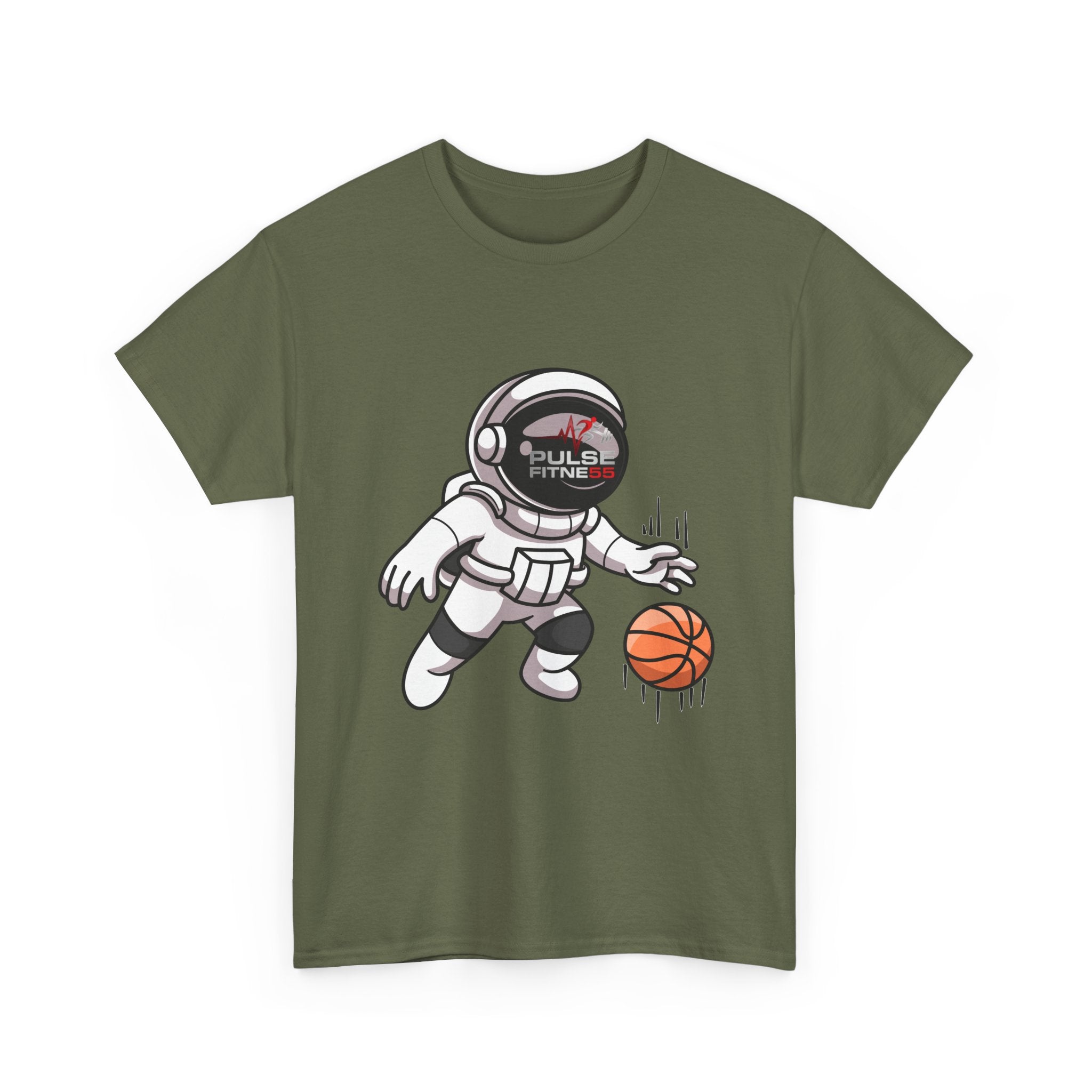 Pulse Fitne55 graphic heavy Cotton Tee - astronaut basketball