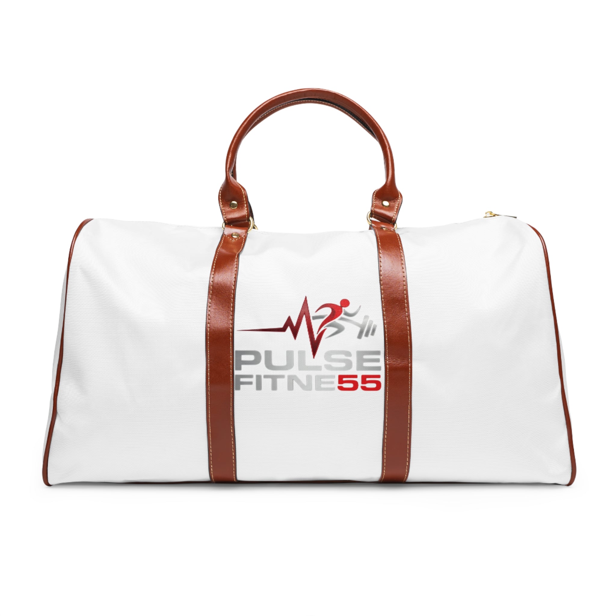 Waterproof Fitness Duffle Bag — Pulse Fitne55 55 & Weightlifter Logo Travel Bag