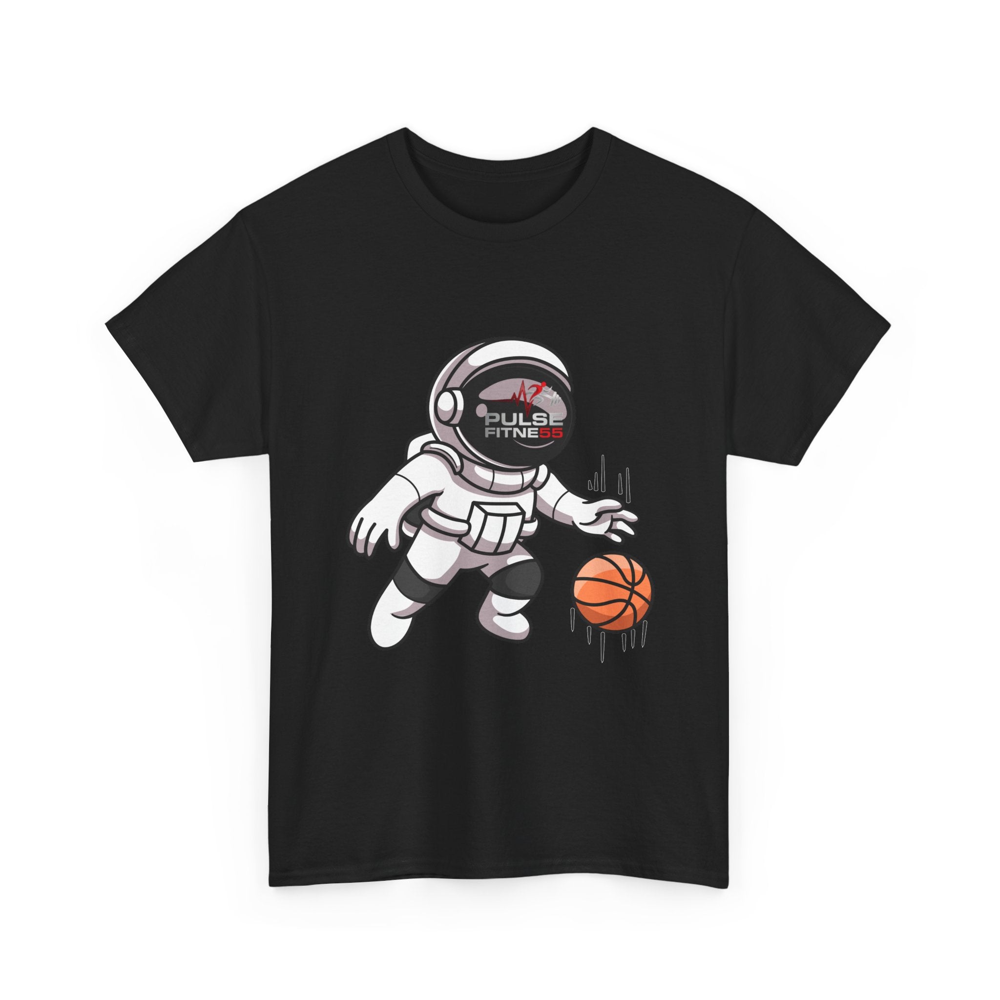 Pulse Fitne55 graphic heavy Cotton Tee - astronaut basketball