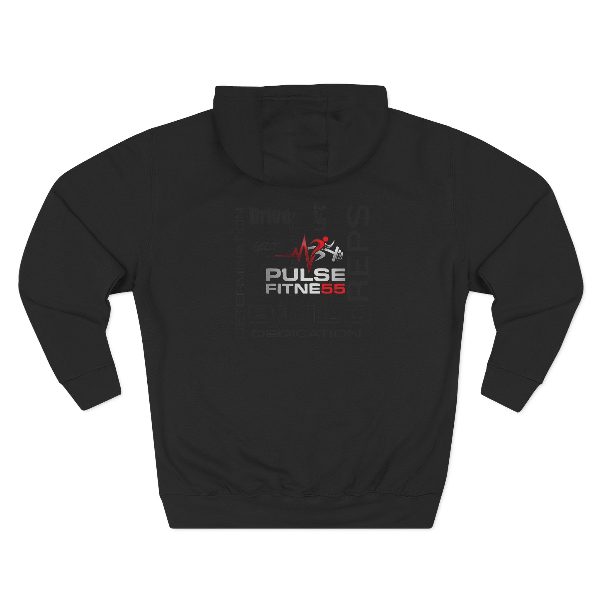 Fitness Pulse Hoodie — 'Pulse Fitness 55' Motivational Gym Sweatshirt