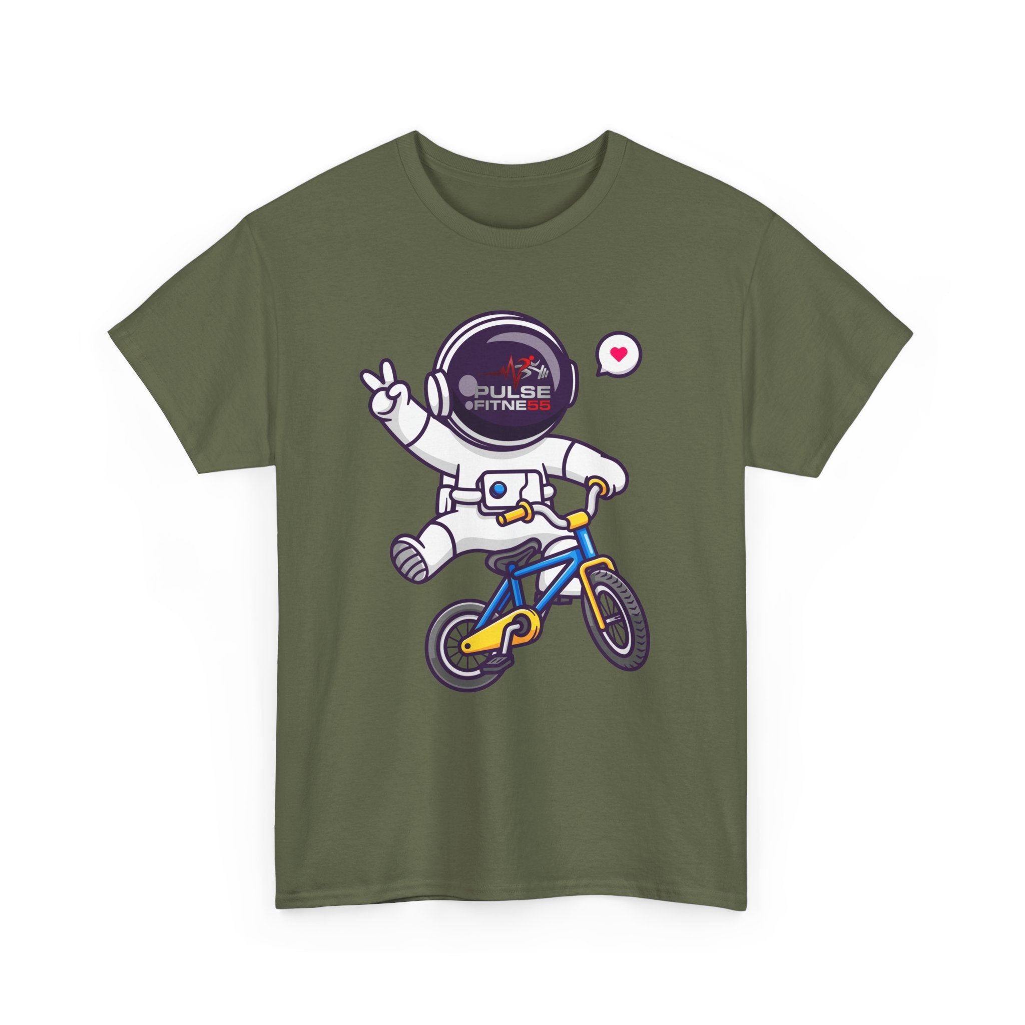 Pulse Fitne55 graphic heavy Cotton Tee - astronaut bike