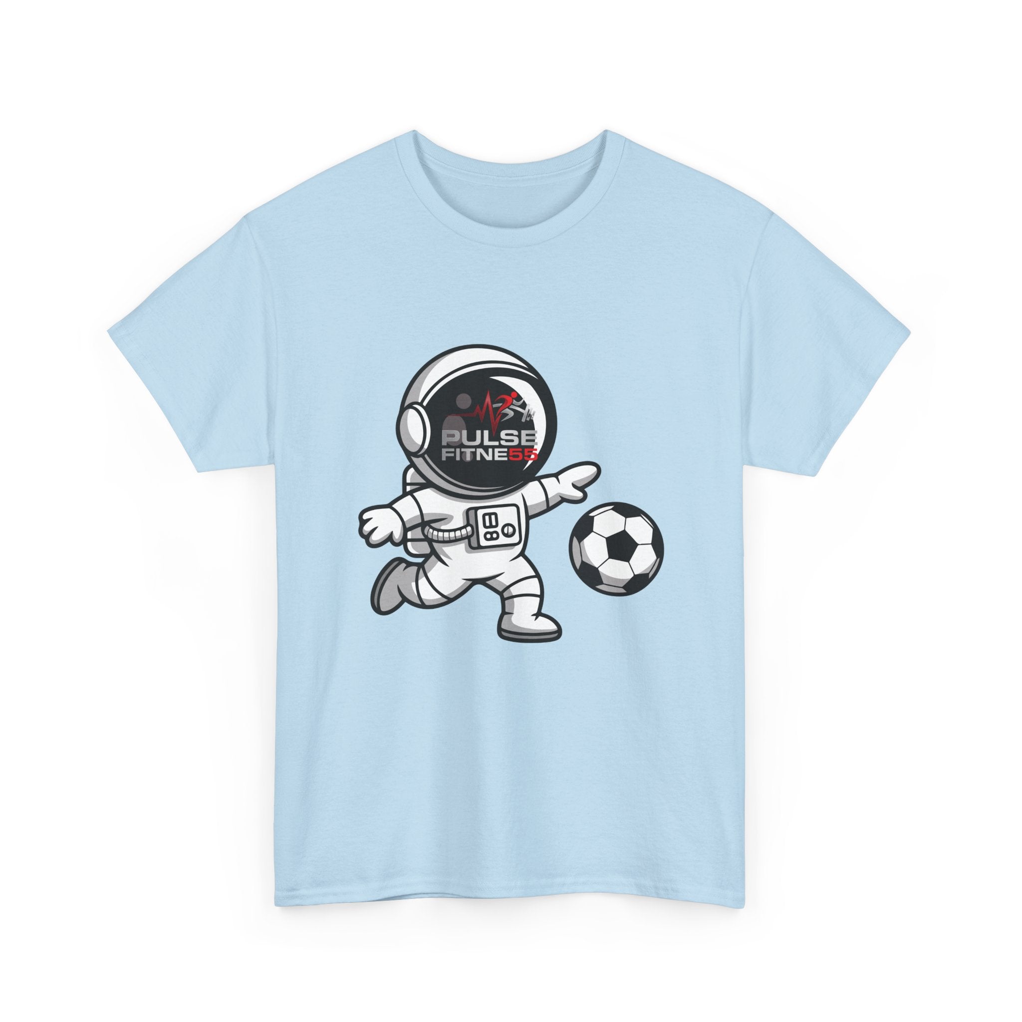 Pulse Fitne55 graphic heavy Cotton Tee - astronaut soccer