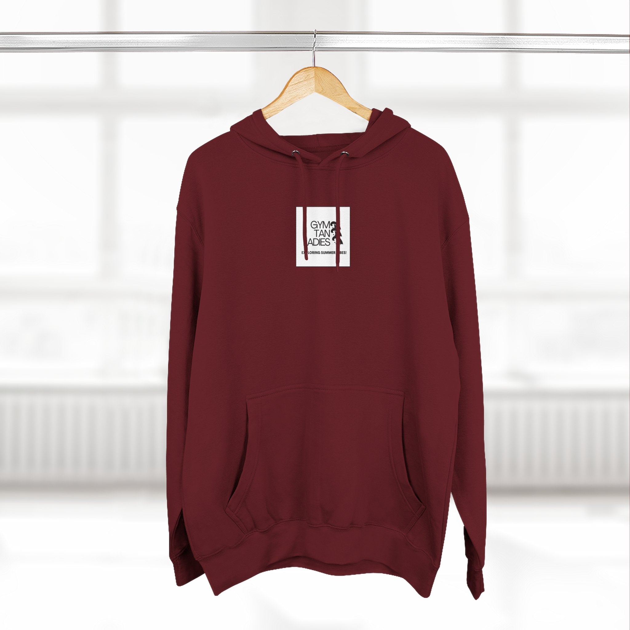 Pulse Fitne55 Gym Tan Ladies Hoodie — 'Exploring Summer Vibes' Graphic Pullover